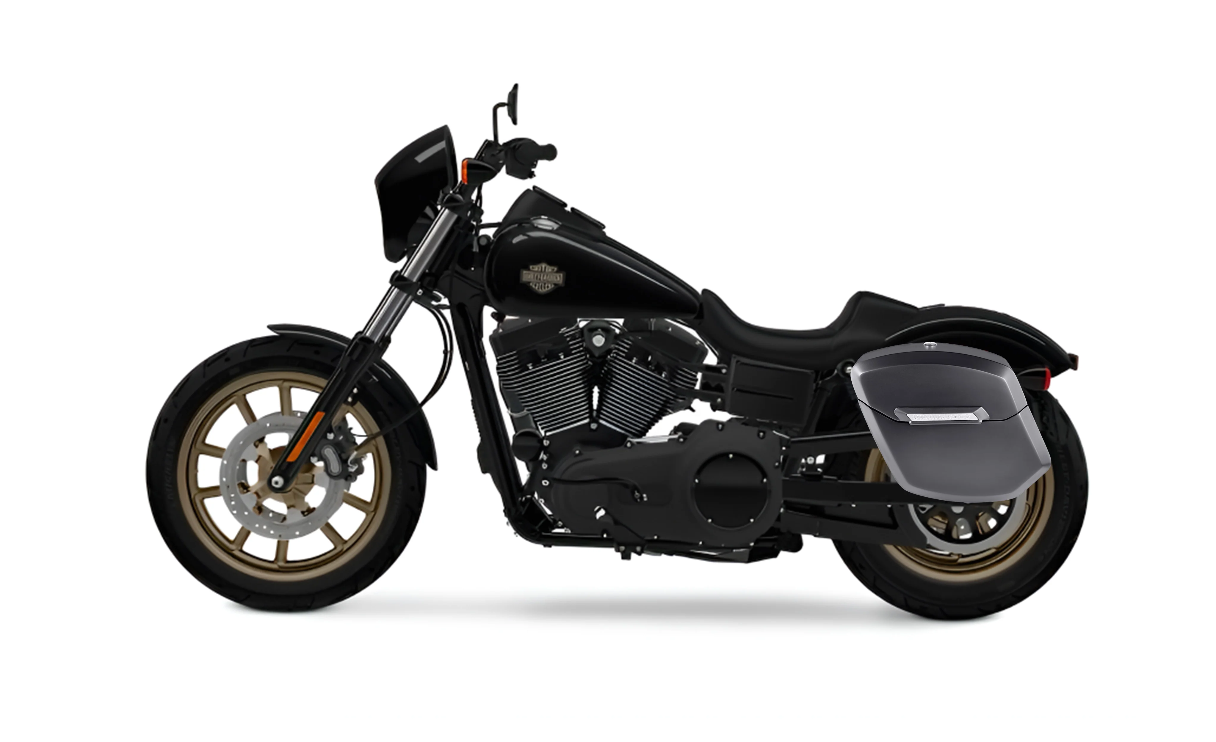 12L - Ironclad Quick Mount Medium Harley Dyna Low Rider S FXDLS Matte Hard Solo Saddlebag (Left Only) - Image 2