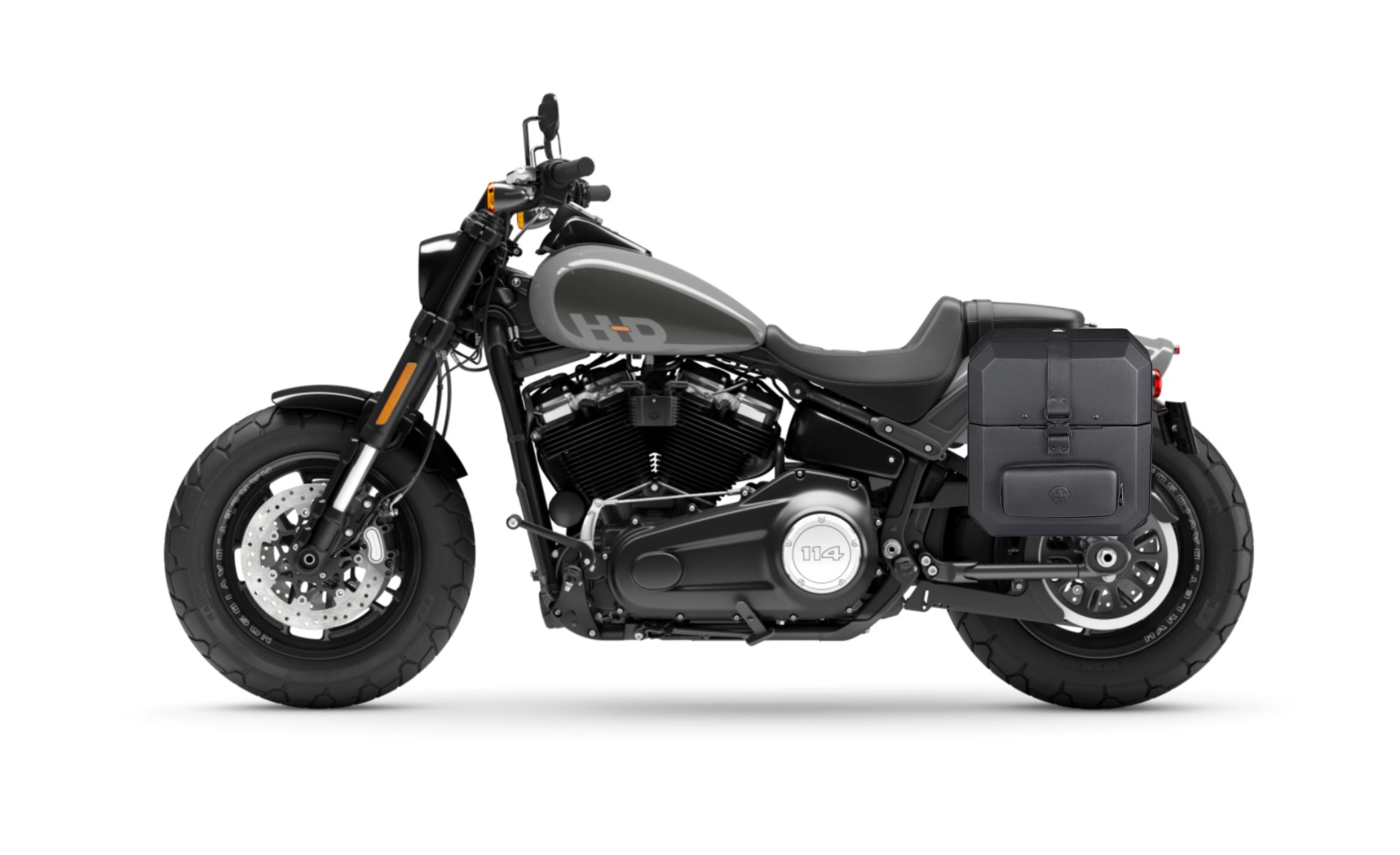 15L - Outlaw Quick-Mount Medium Hard Solo Saddlebag (Left Only) for Harley Softail Fat Bob FXFB/S - Image 2