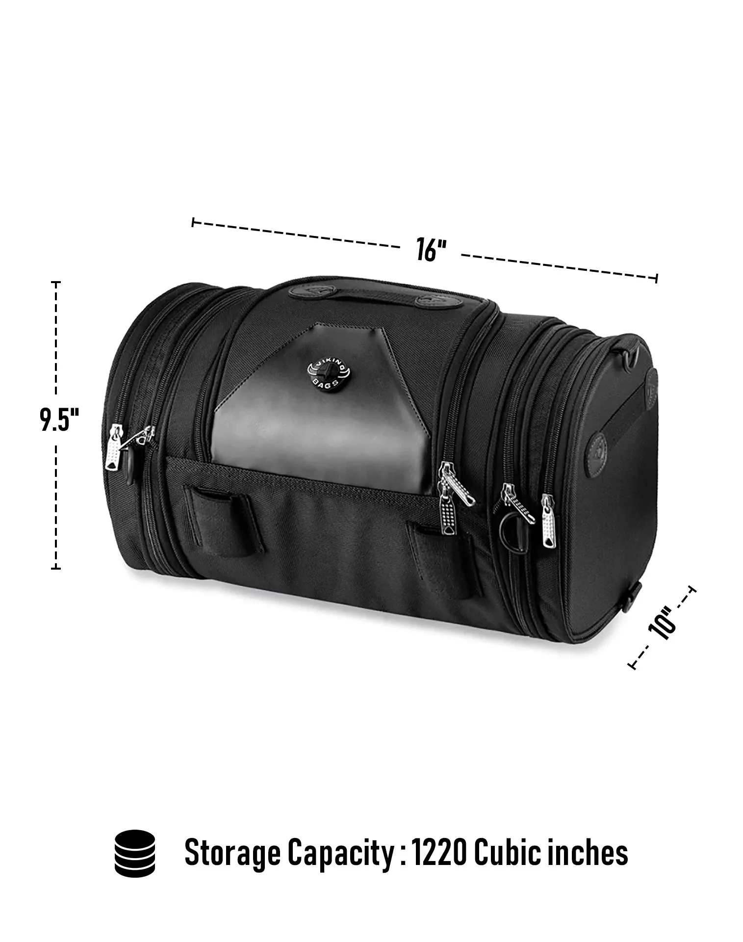 20L - Axwell Medium Royal Enfield Motorcycle Roll Bag - Image 5