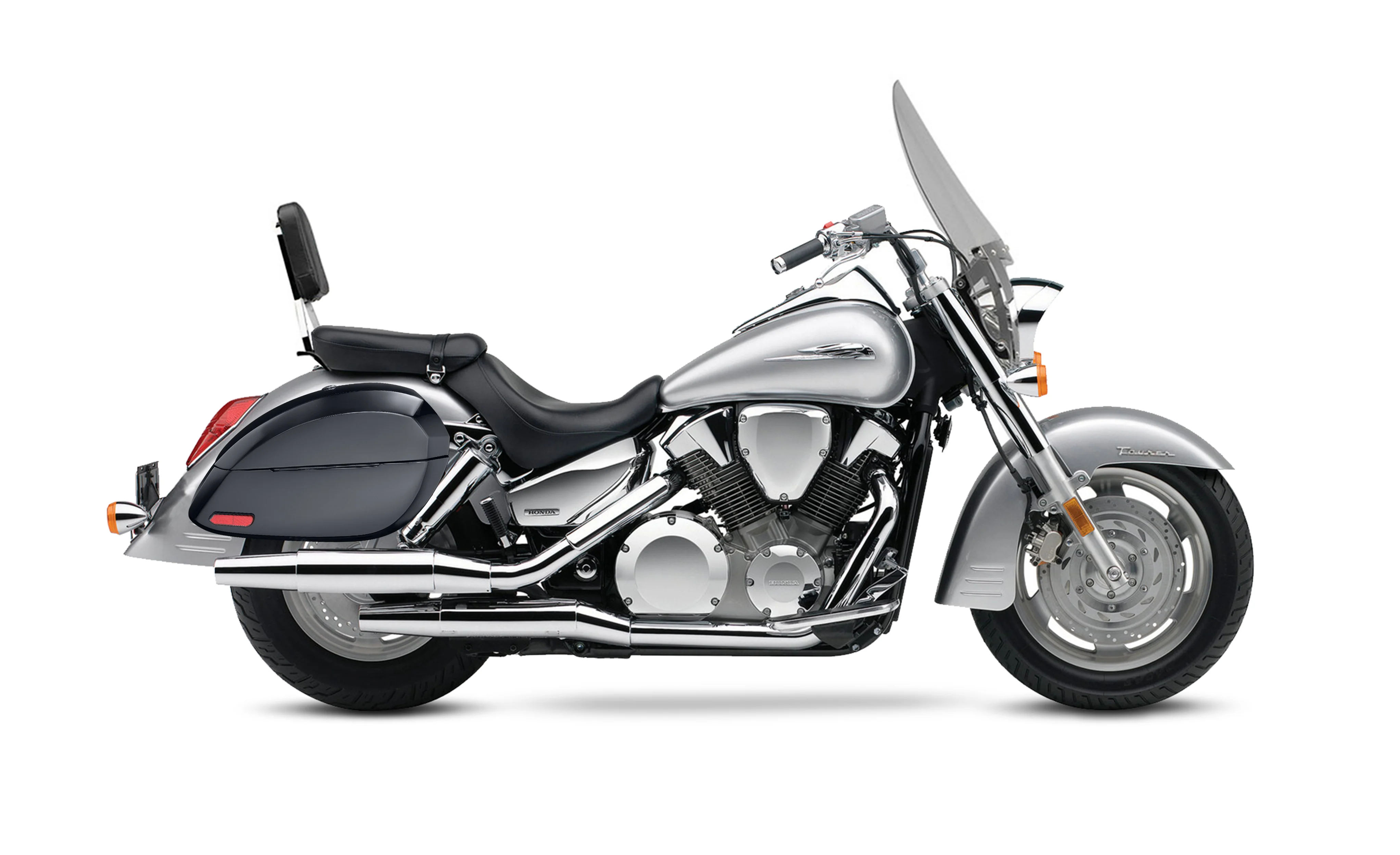 28L - Phantom Large Honda Interstate VT1300CT Painted Hard Saddlebags - Image 2