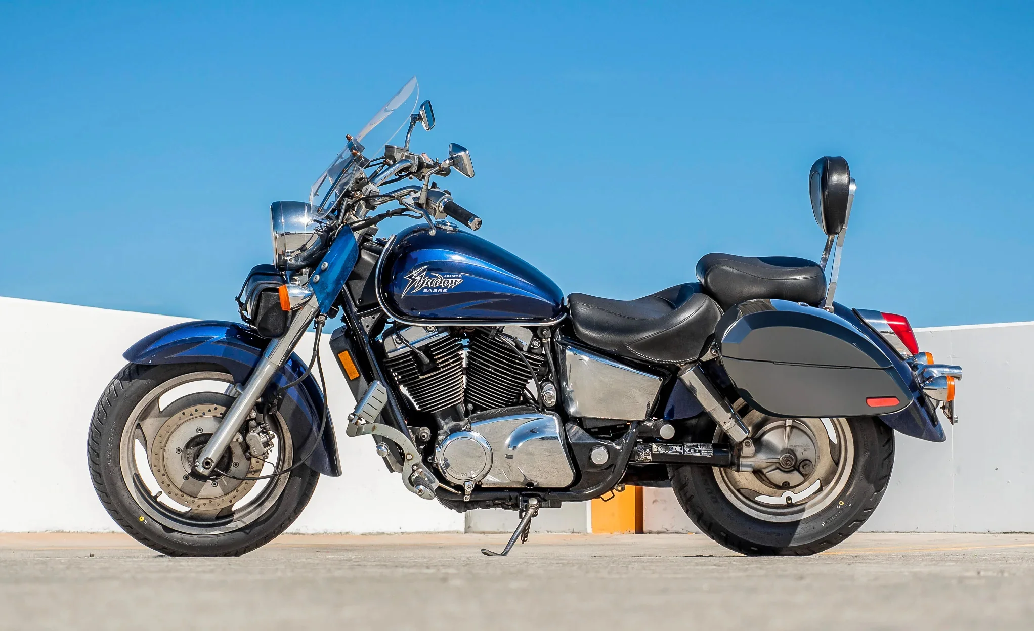 28L - Phantom Large Honda Shadow 1100 Sabre Painted Hard Saddlebags - Image 2