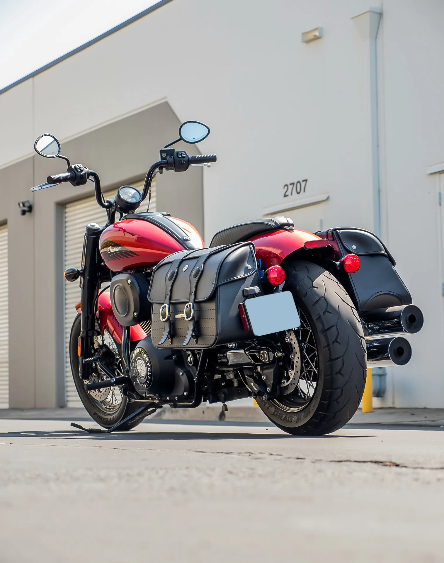 34L - ArrowHead Large Indian Super Chief Motorcycle Saddlebags - Image 3