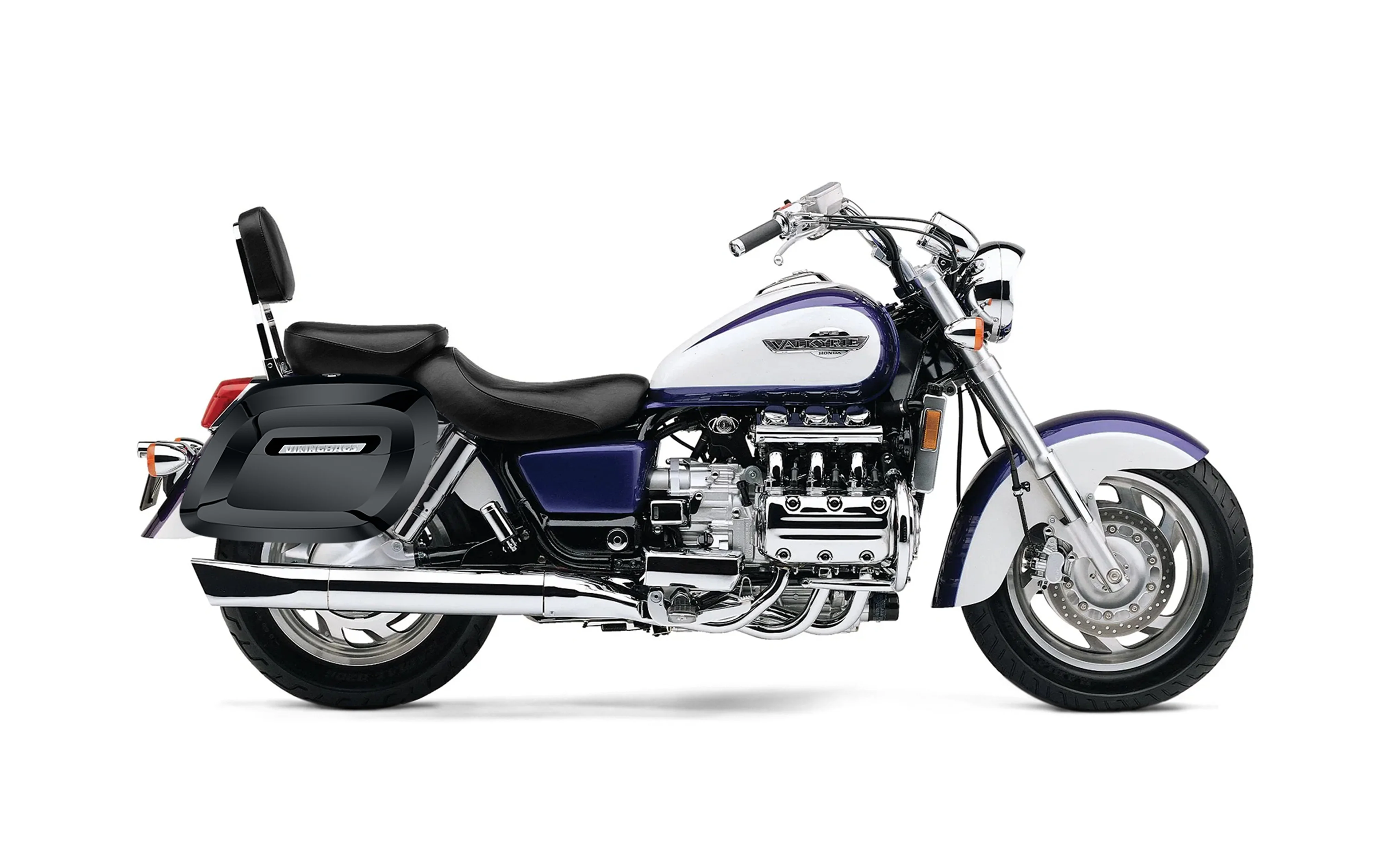 40L - Lamellar Raven XL Honda Valkyrie 1500 Interstate Painted Hard Saddlebags - Image 2