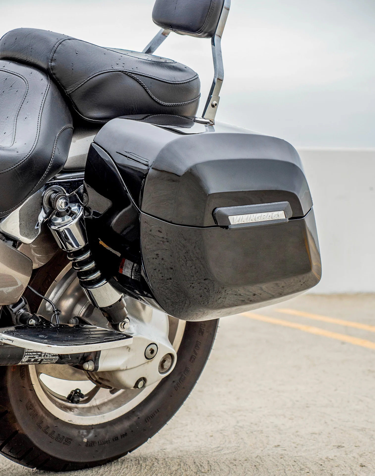 40L - Lamellar Raven XL Honda VTX 1800 F Painted Hard Saddlebags - Image 5