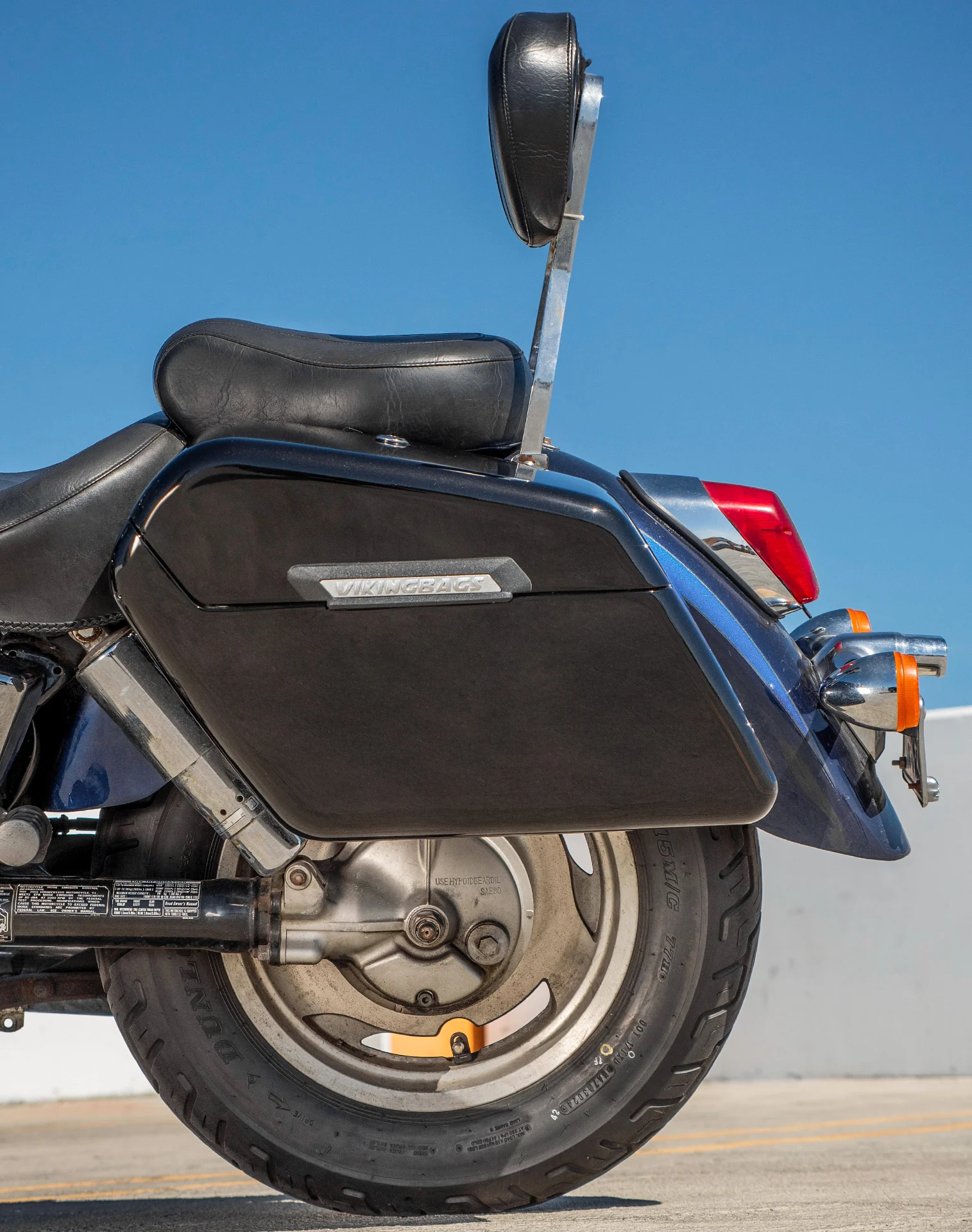 42L - Baldur XL Honda Shadow 1100 Sabre Painted Hard Saddlebags - Image 4
