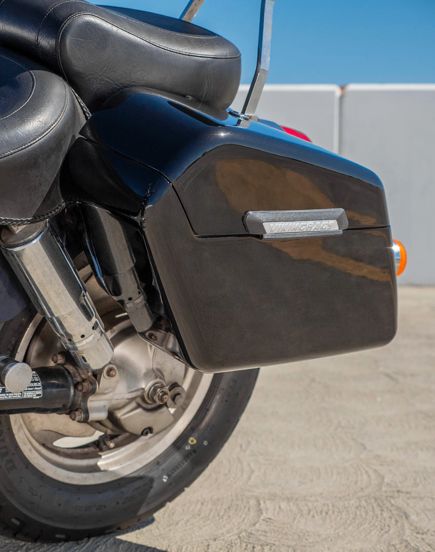 42L - Baldur XL Honda Shadow 1100 Sabre Painted Hard Saddlebags - Image 5