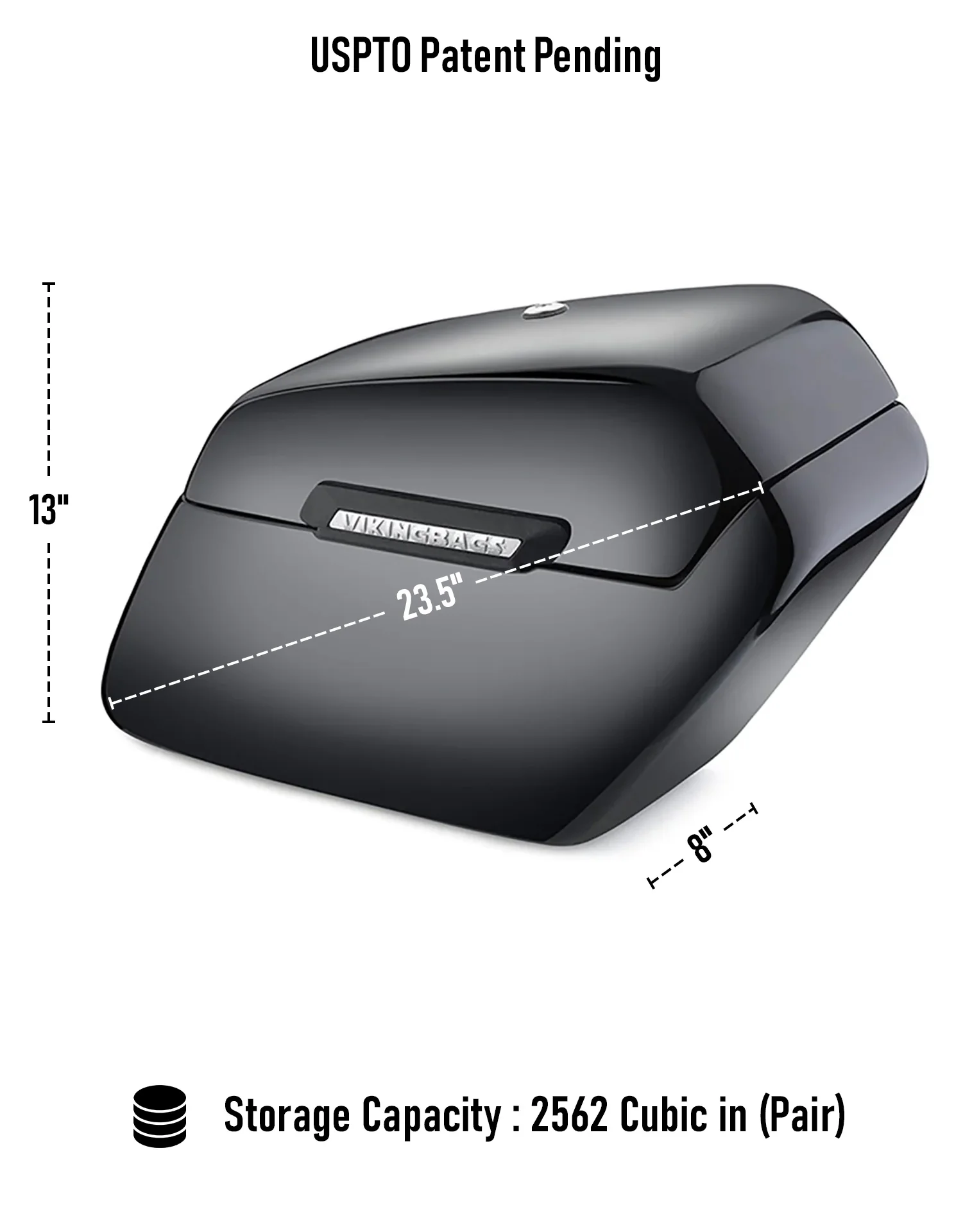 42L - Baldur XL Honda Shadow 1100 Sabre Painted Hard Saddlebags - Image 7