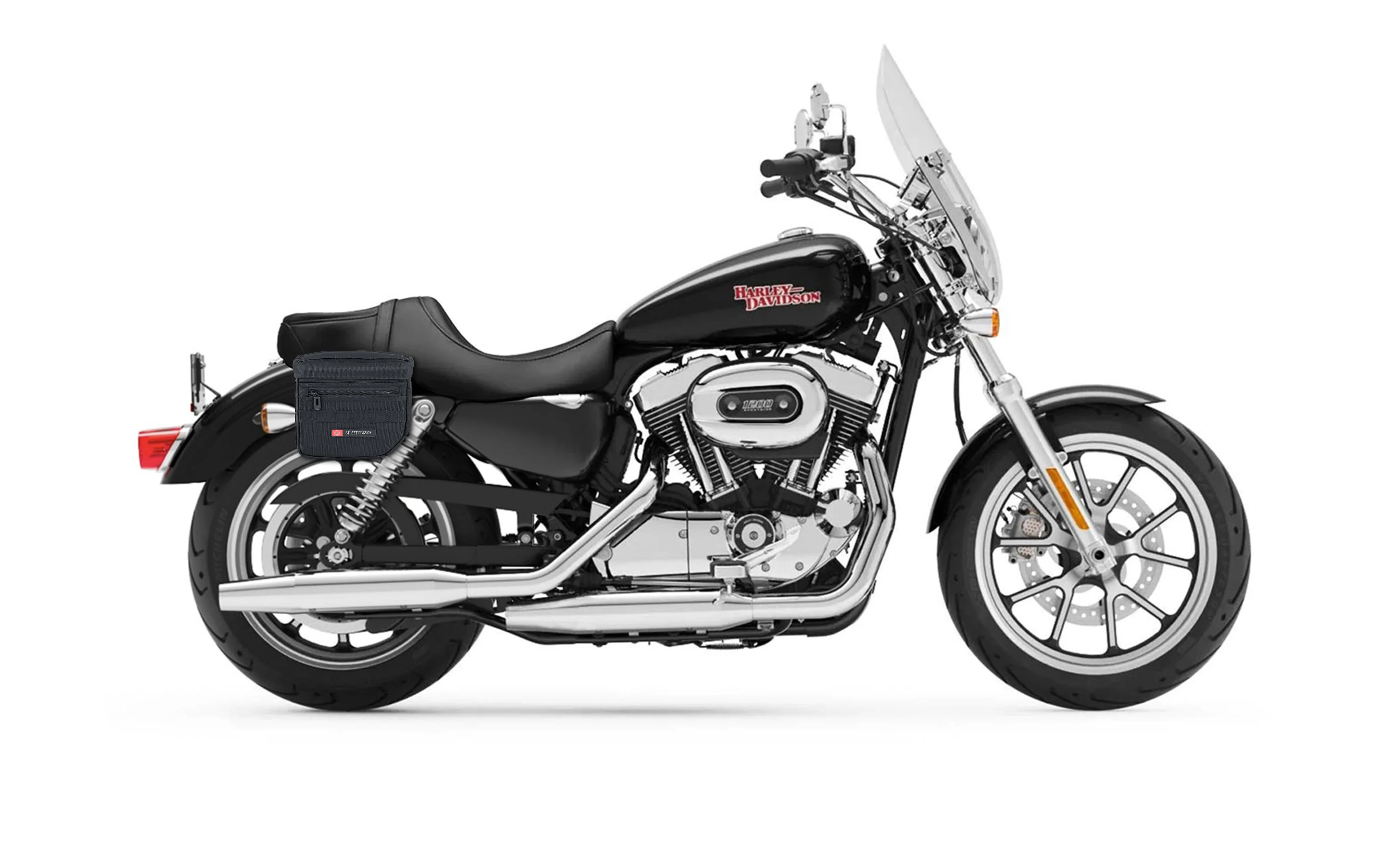 8L - Patriot Small Throw Over Saddlebags for Harley Sportster 1200 Super Low XL1200T - Image 3