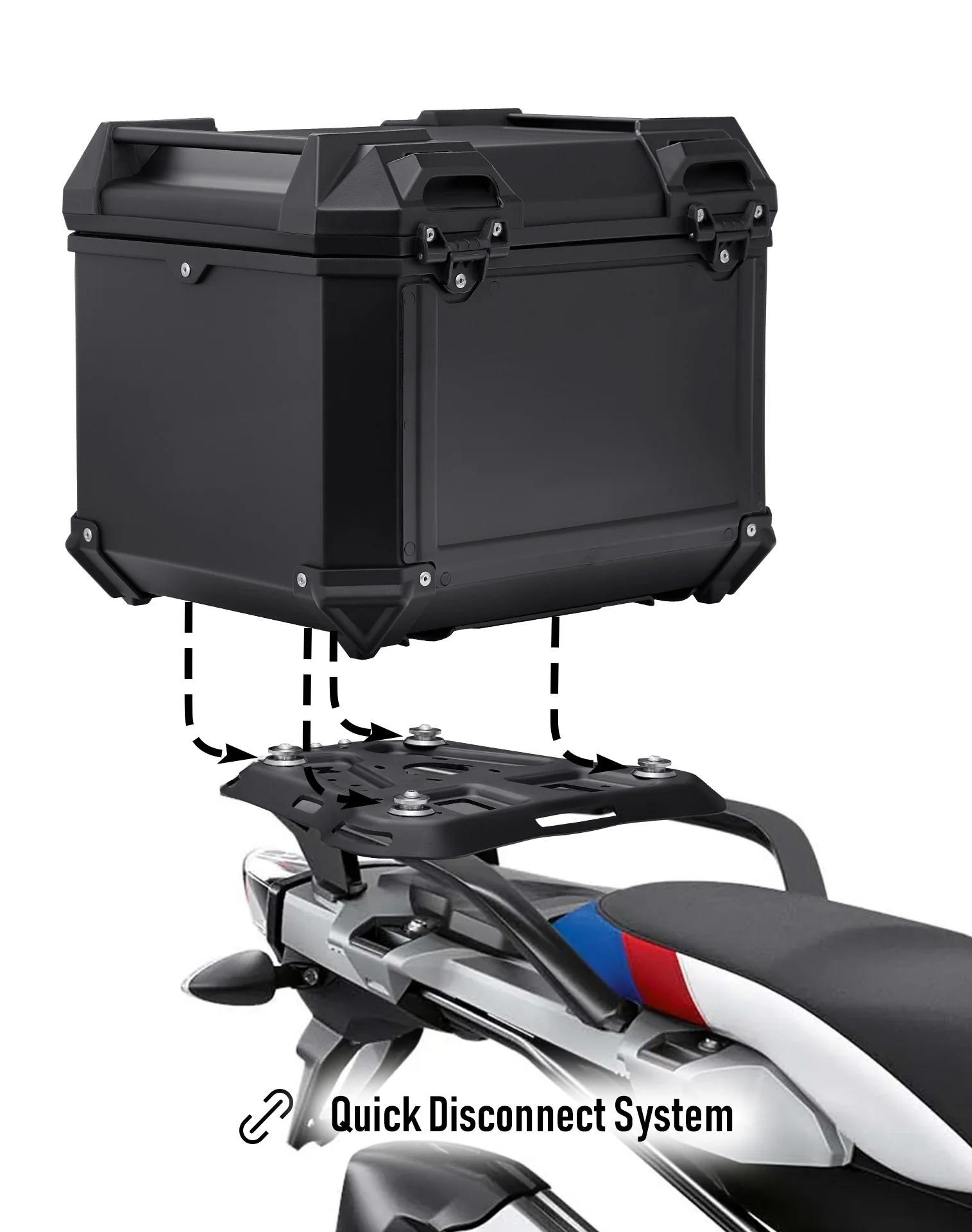 38L - Apex XL Kawasaki Versys 1000 Aluminum Top Case Black - Image 4