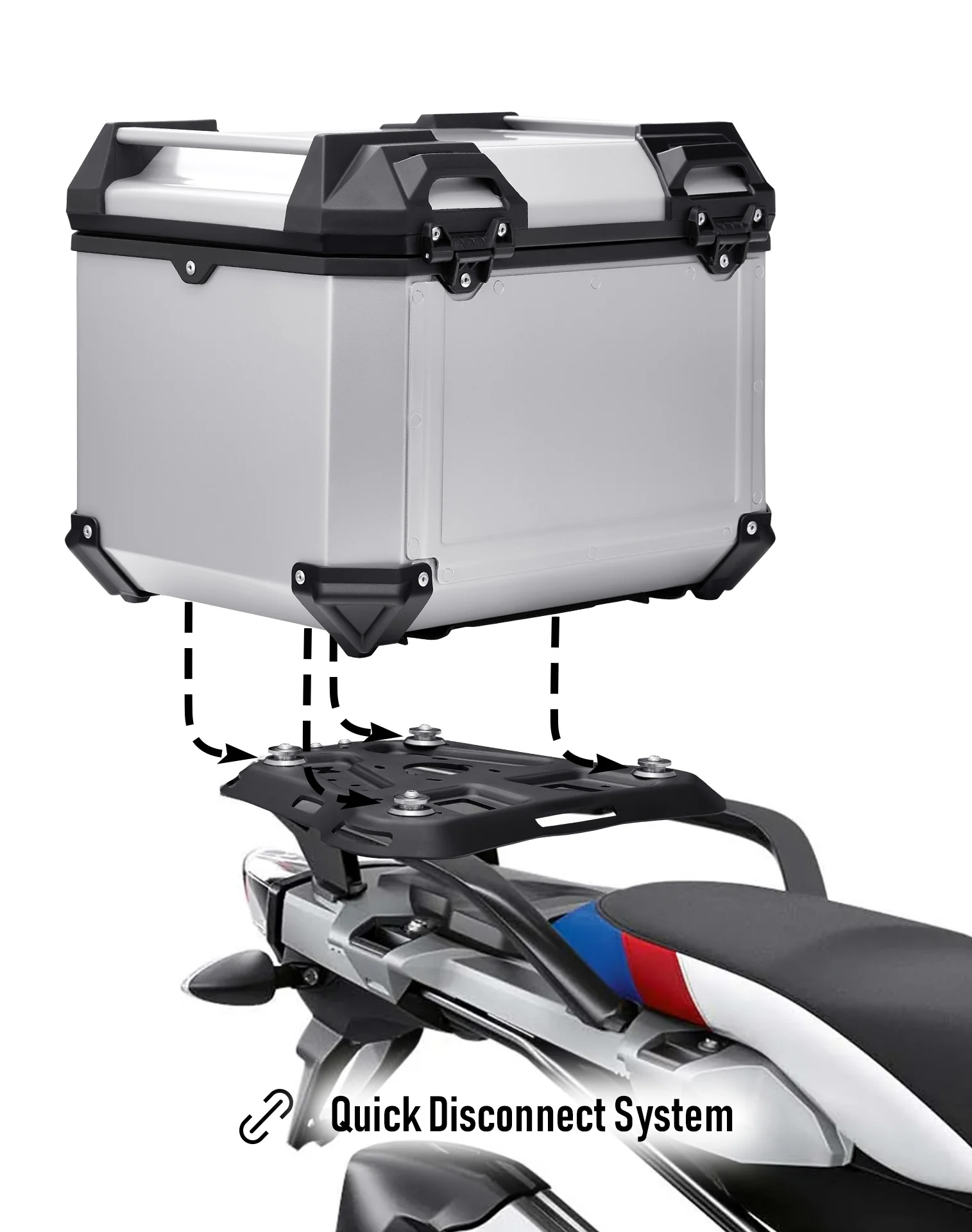 38L - Apex XL Harley Pan America RA1250/S Aluminum Top Case Silver - Image 8