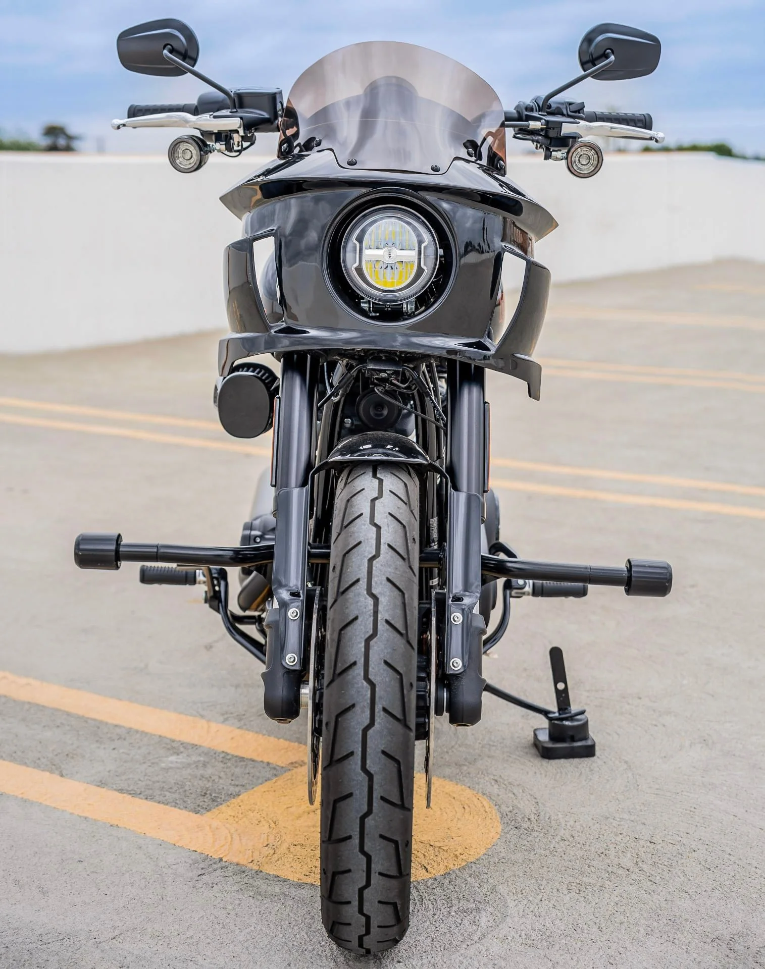 Viking Darkin Motorcycle Fairing For Harley Softail Low Rider S FXLRS Gloss Black - Image 4