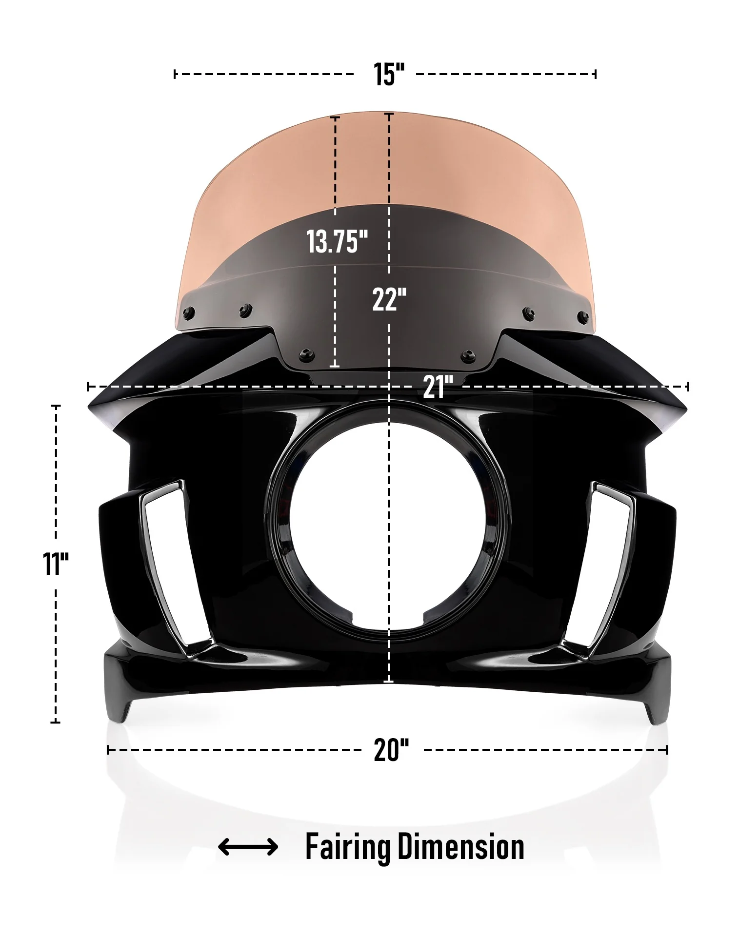 Viking Darkin Motorcycle Fairing For Harley Softail Low Rider ST FXLRST Gloss Black - Image 3