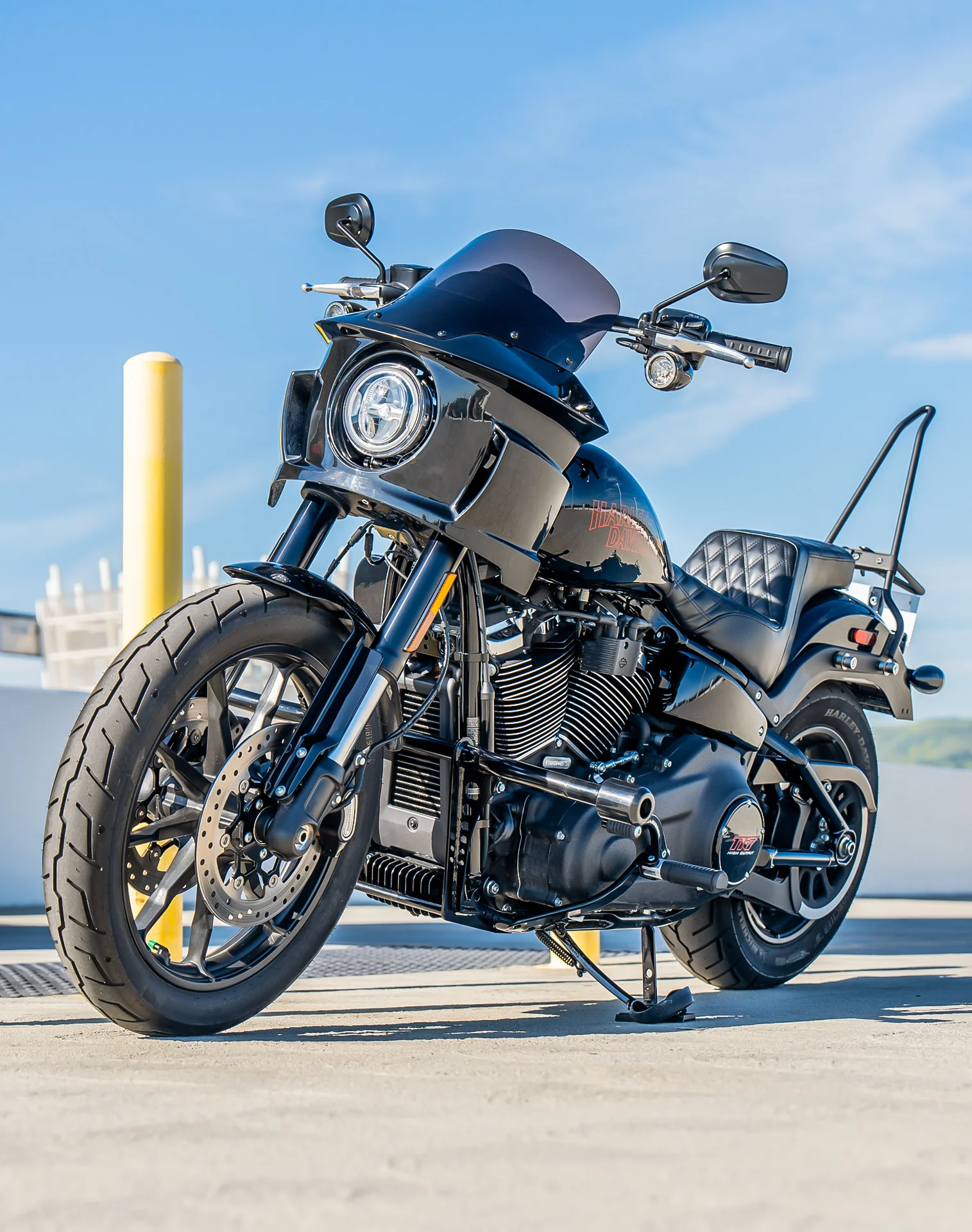 Viking Dominion Crash Bar/ Engine Guard for Harley Softail Street Bob FXBB/S Gloss Black - Image 5
