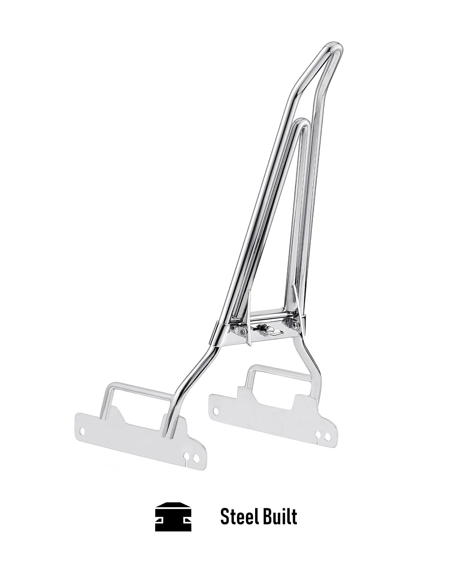 Iron Born Blade 25" Sissy Bar with Foldable Luggage Rack for Harley Dyna Low Rider S FXDLS (2016-17) Chrome - Image 8