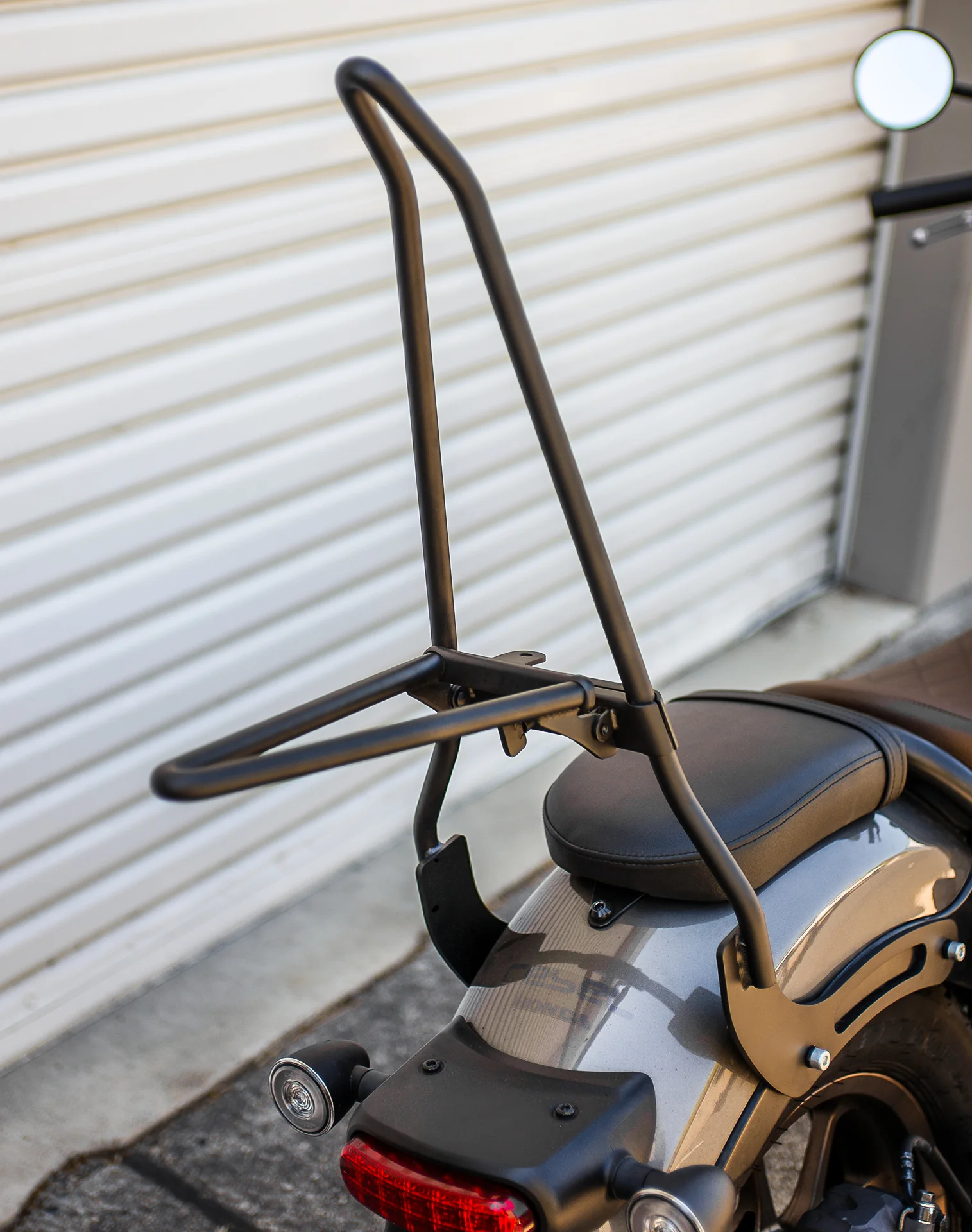 Iron Born Blade 25" Sissy Bar with Foldable Luggage Rack for Honda Rebel 500/ABS Matte Black - Image 5