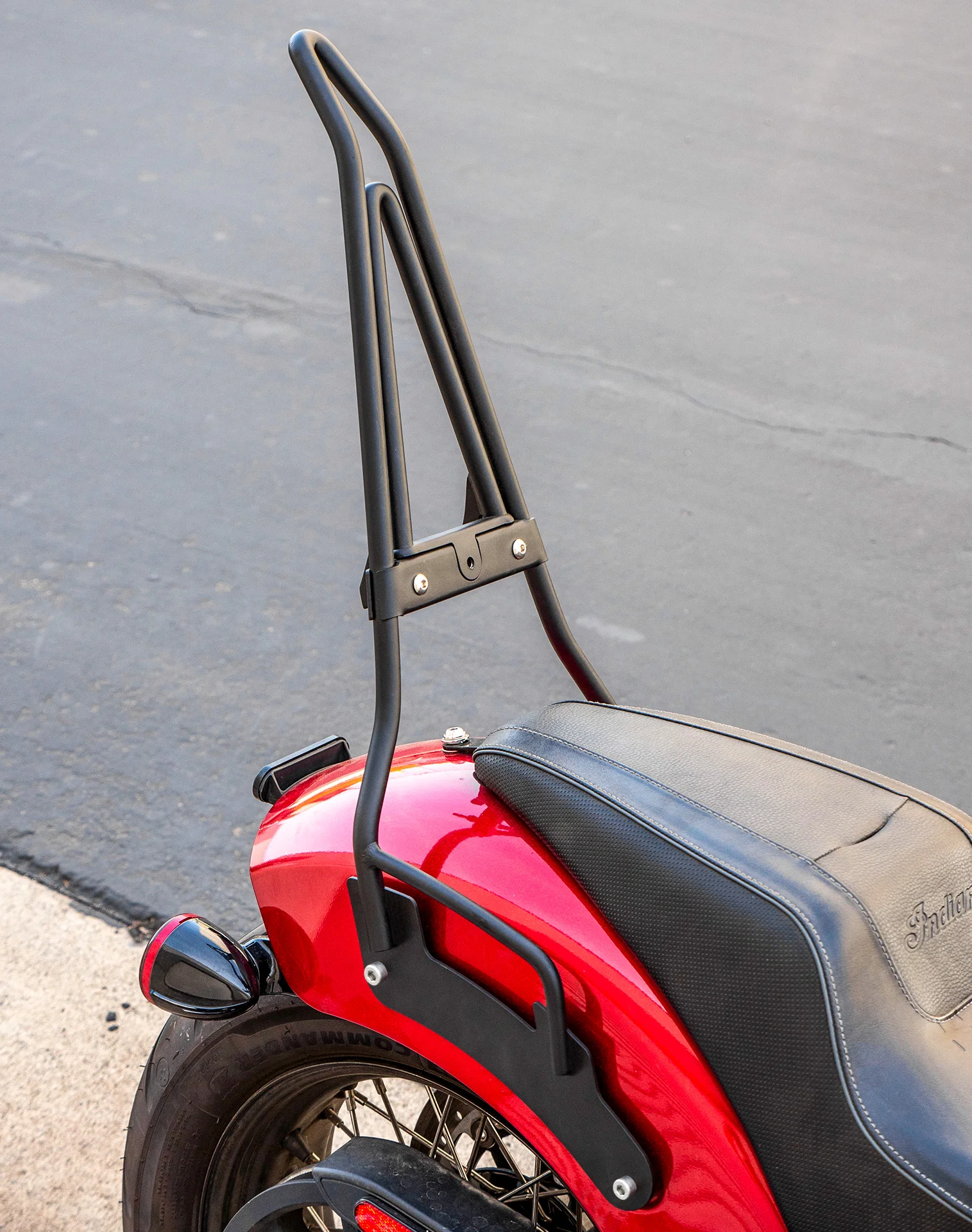 Iron Born Blade 25" Indian Super Chief Limited (2022+) Sissy Bar with Foldable Luggage Rack Matte Black - Image 4