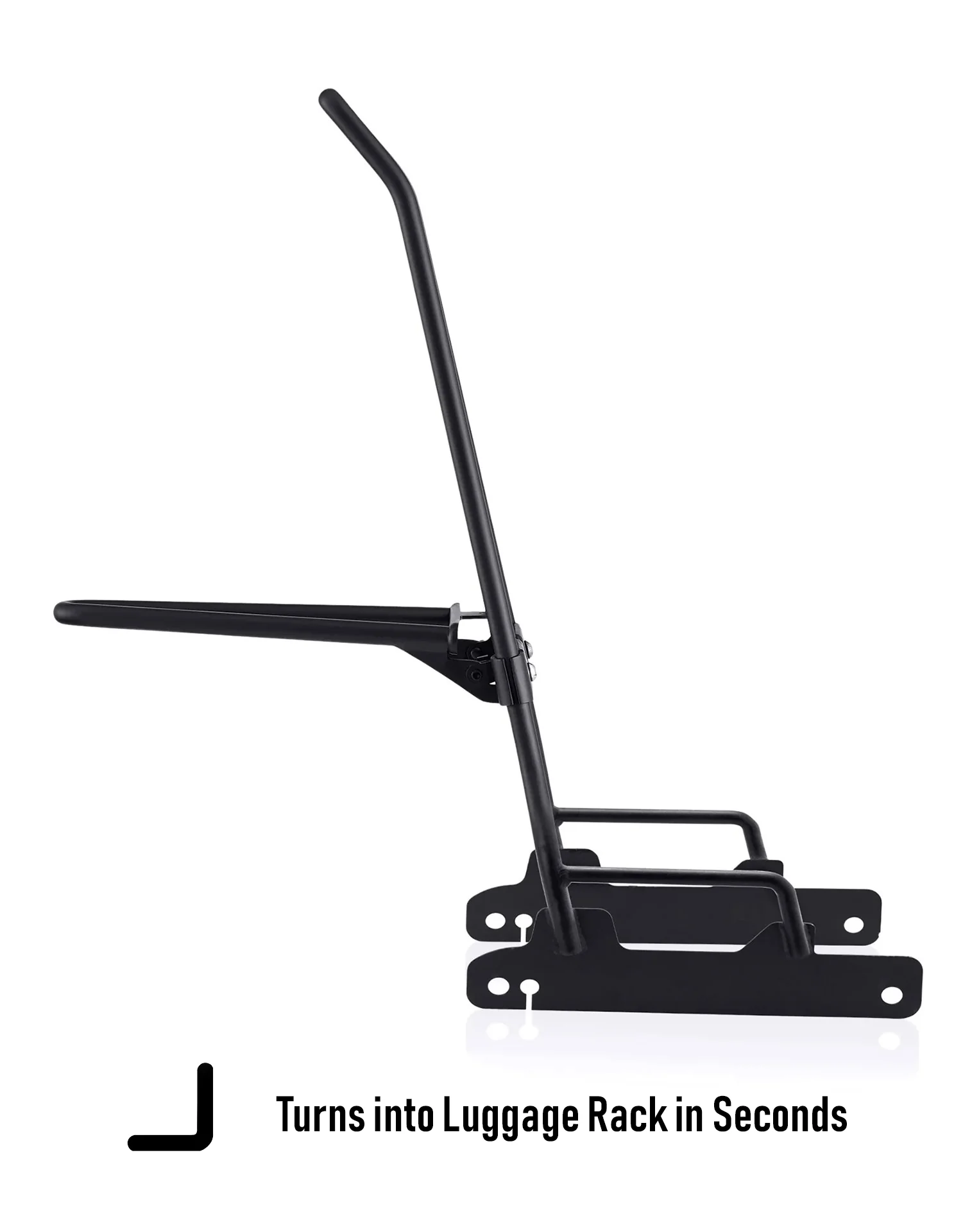 Iron Born Blade 25" Sissy Bar with Foldable Luggage Rack for Harley Dyna Low Rider FXDL Matte Black - Image 5