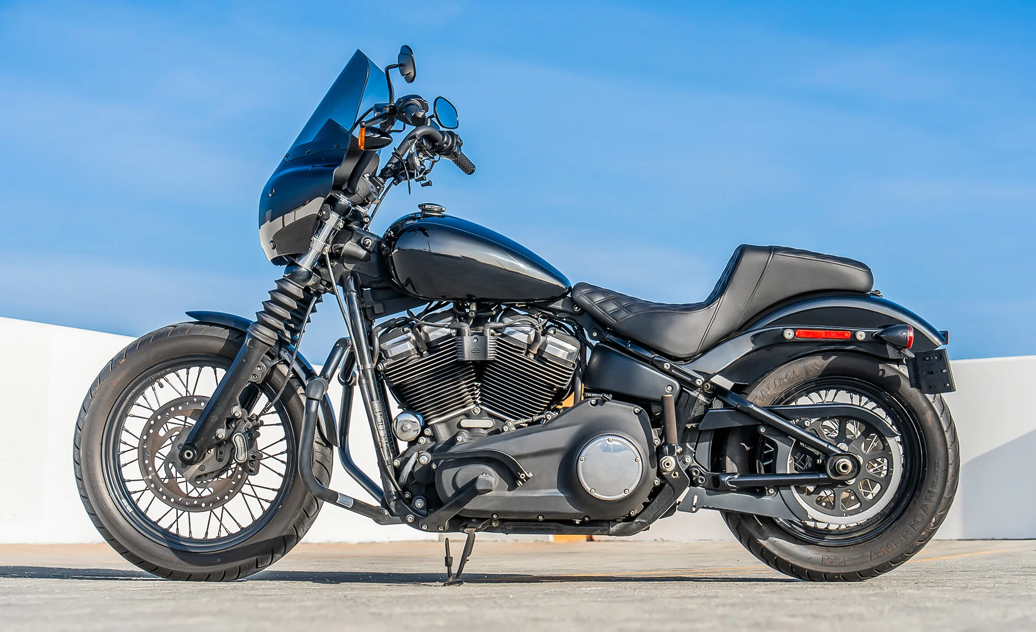 Iron Born Diamond Stitch 2-Up Seat for 2018+ Harley Softail Street Bob FXBB/S - Image 3