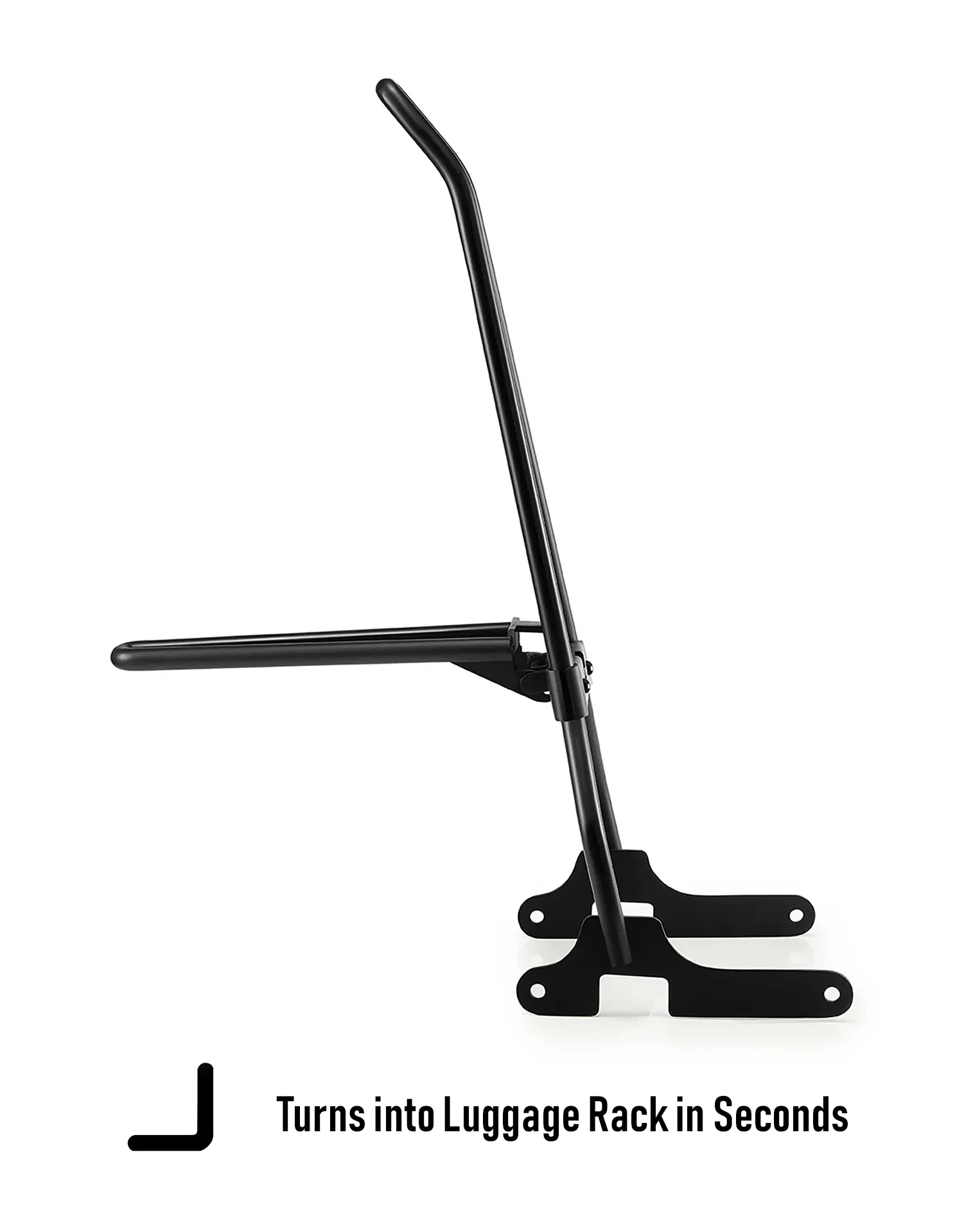 Iron Born Blade 25" Sissy Bar with Foldable Luggage Rack for Harley Sportster 1200 Low XL1200L Matte Black - Image 5