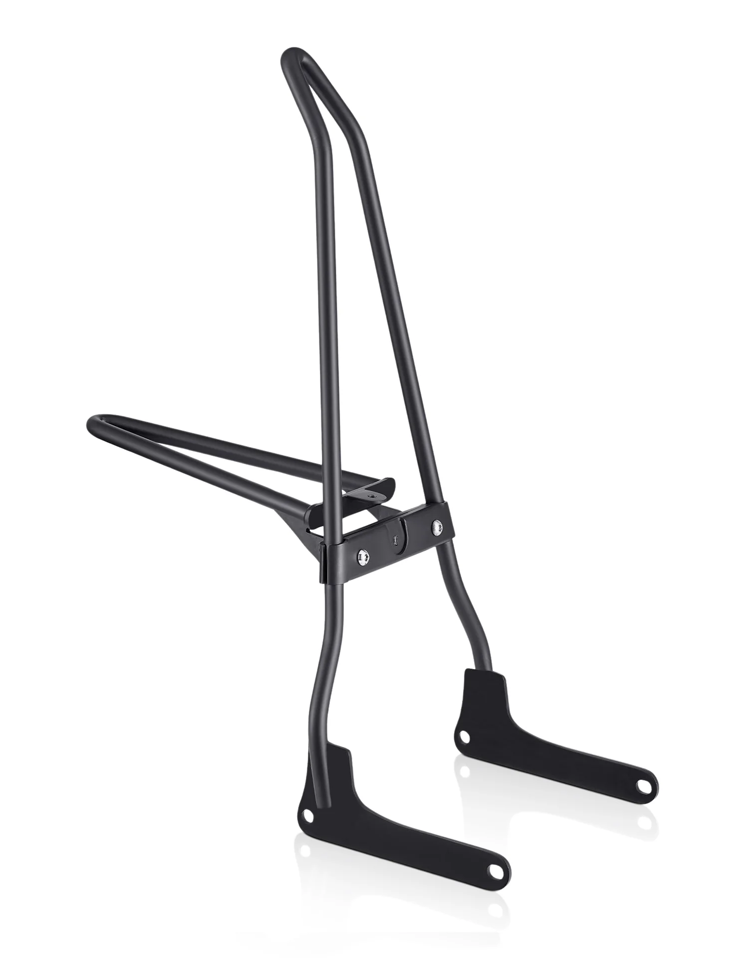 Iron Born Blade 25" Sissy Bar for Wide Seat w/ Foldable Rack for Harley Softail Street Bob FXBB/S Matte Black