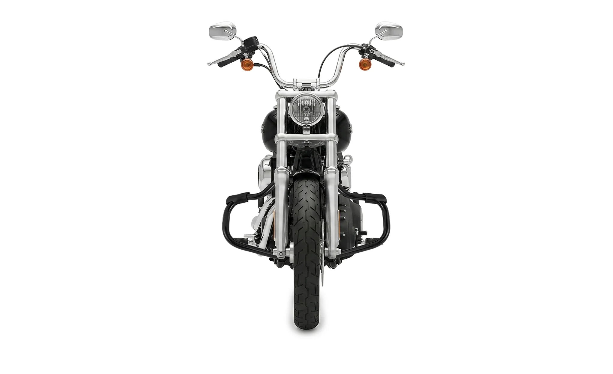 Viking Ironstrike Crash Bar for Harley Dyna Street Bob FXDB/I Gloss Black - Image 3