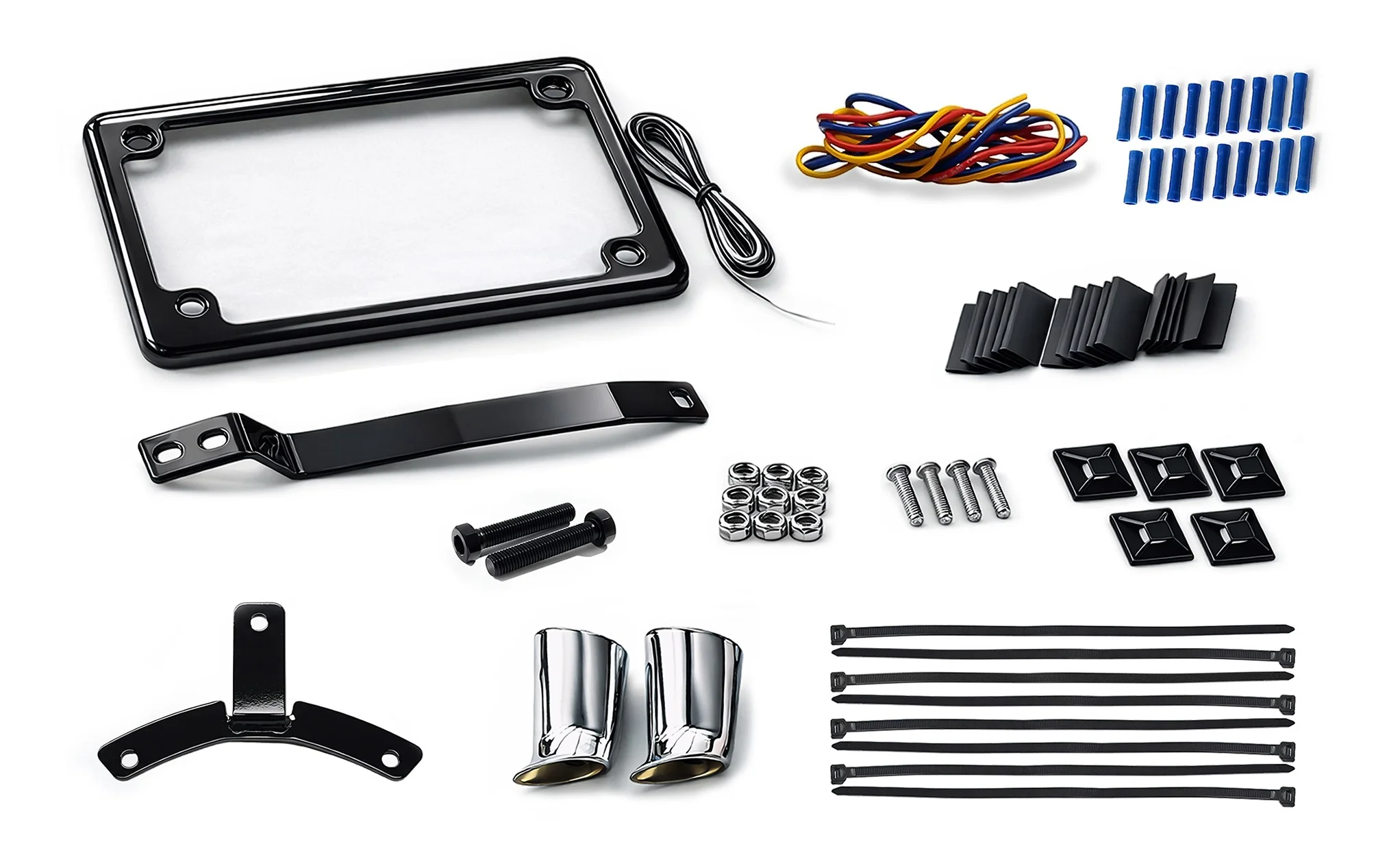 Viking LED License Plate & Turn Signal Relocation Kit For Harley Softail Slim FLS - Image 3