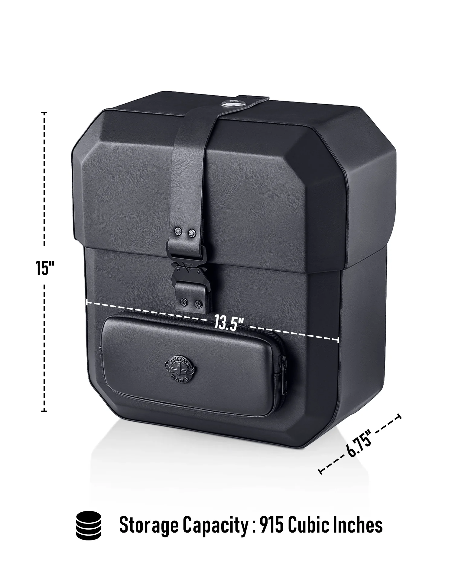 15L - Outlaw Quick Mount Medium Suzuki Boulevard C50 VL800 Hard Solo Saddlebag (Right Only) - Image 3