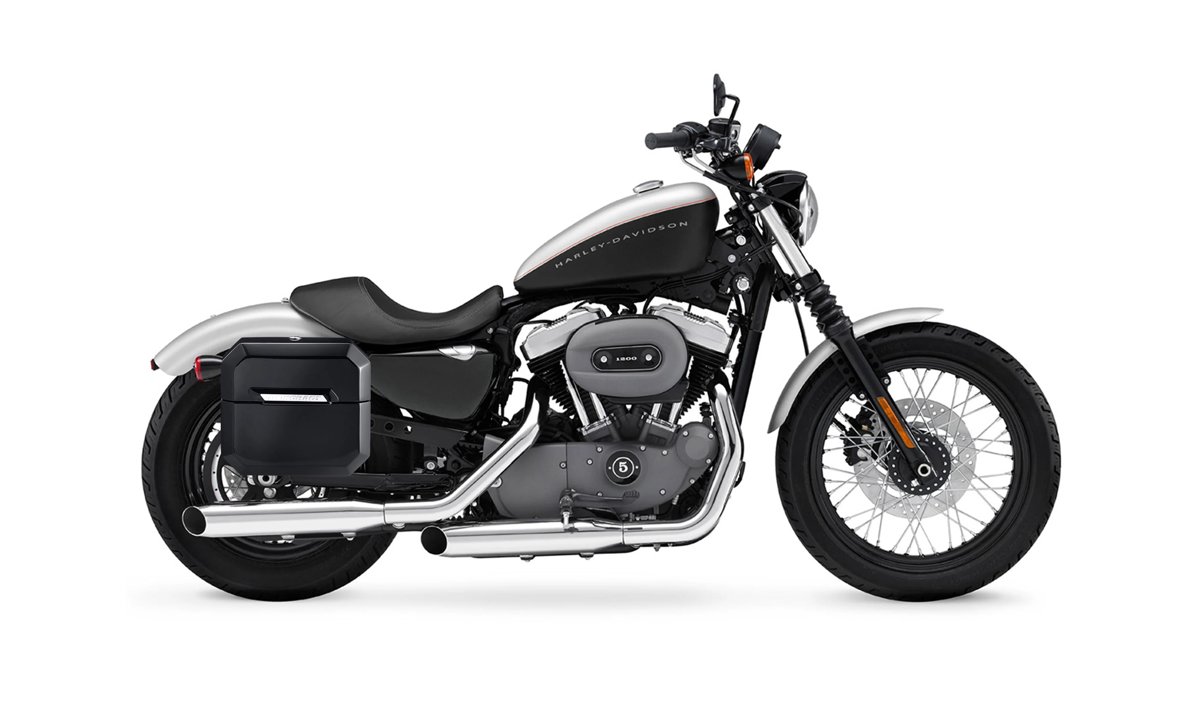 20L - Outlaw Quick-Mount Small Harley Sportster 1200 Nightster XL1200N Painted Hard Saddlebags - Image 2