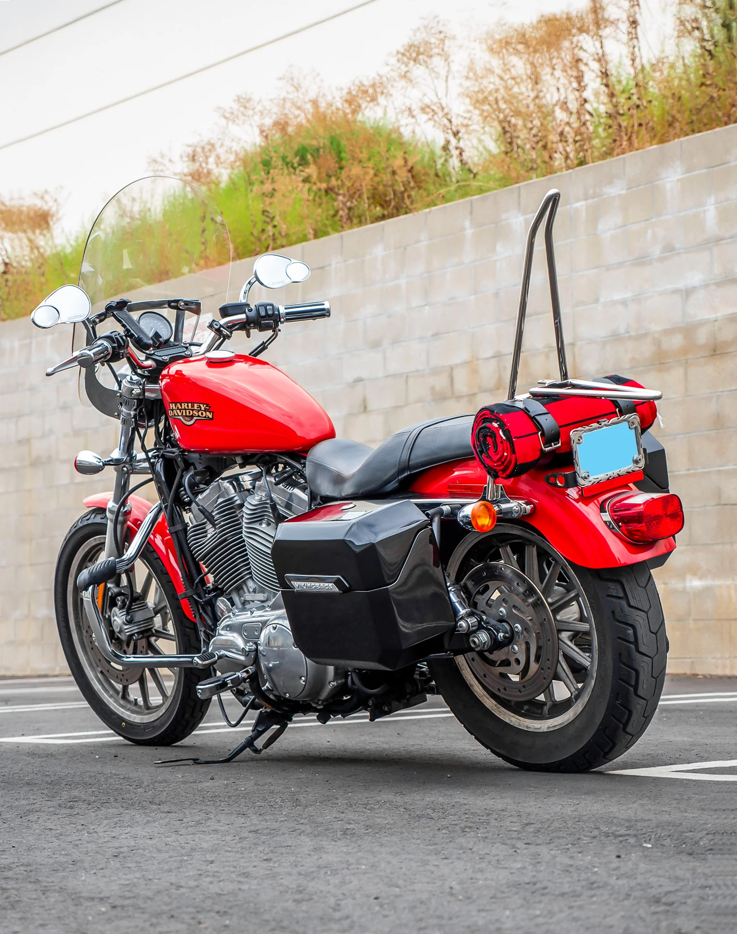 20L - Outlaw Quick-Mount Small Harley Sportster 883 Low XL883L Painted Hard Saddlebags - Image 3