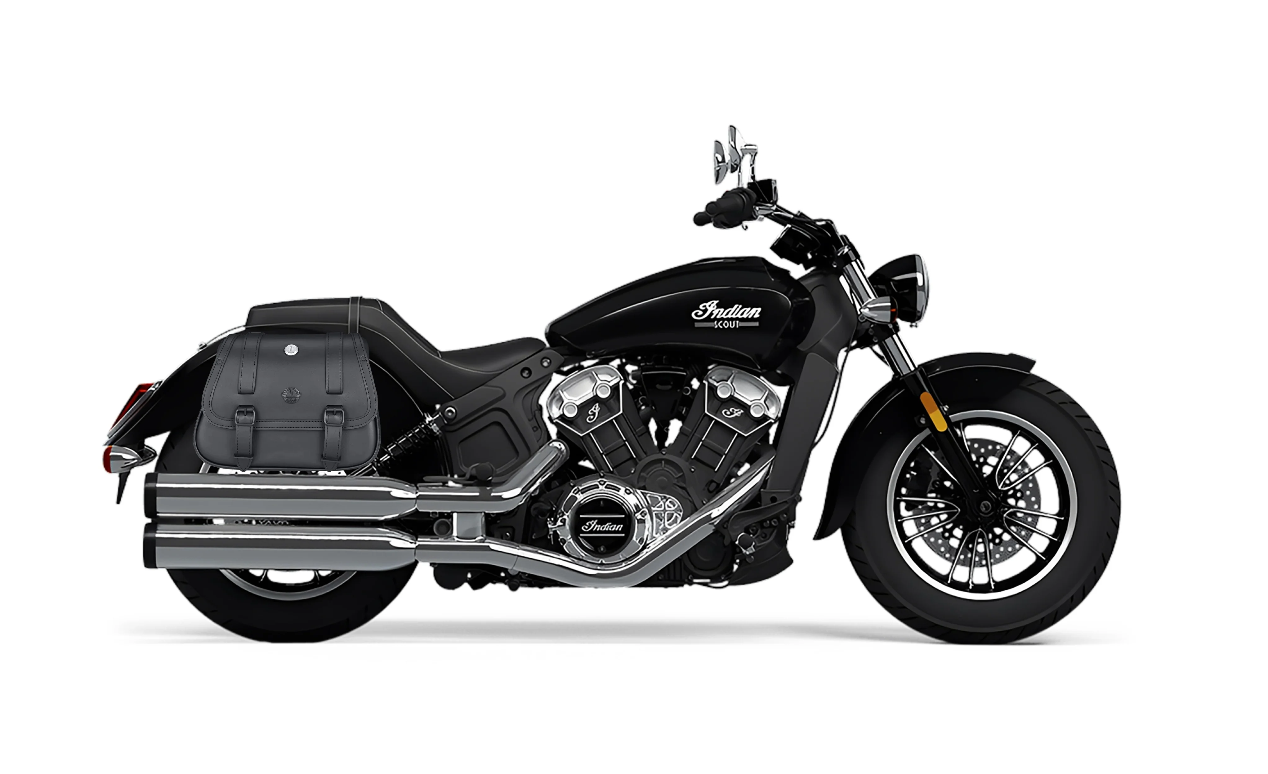 25L - SpiritBlade Large Indian Scout Leather Saddlebags - Image 2