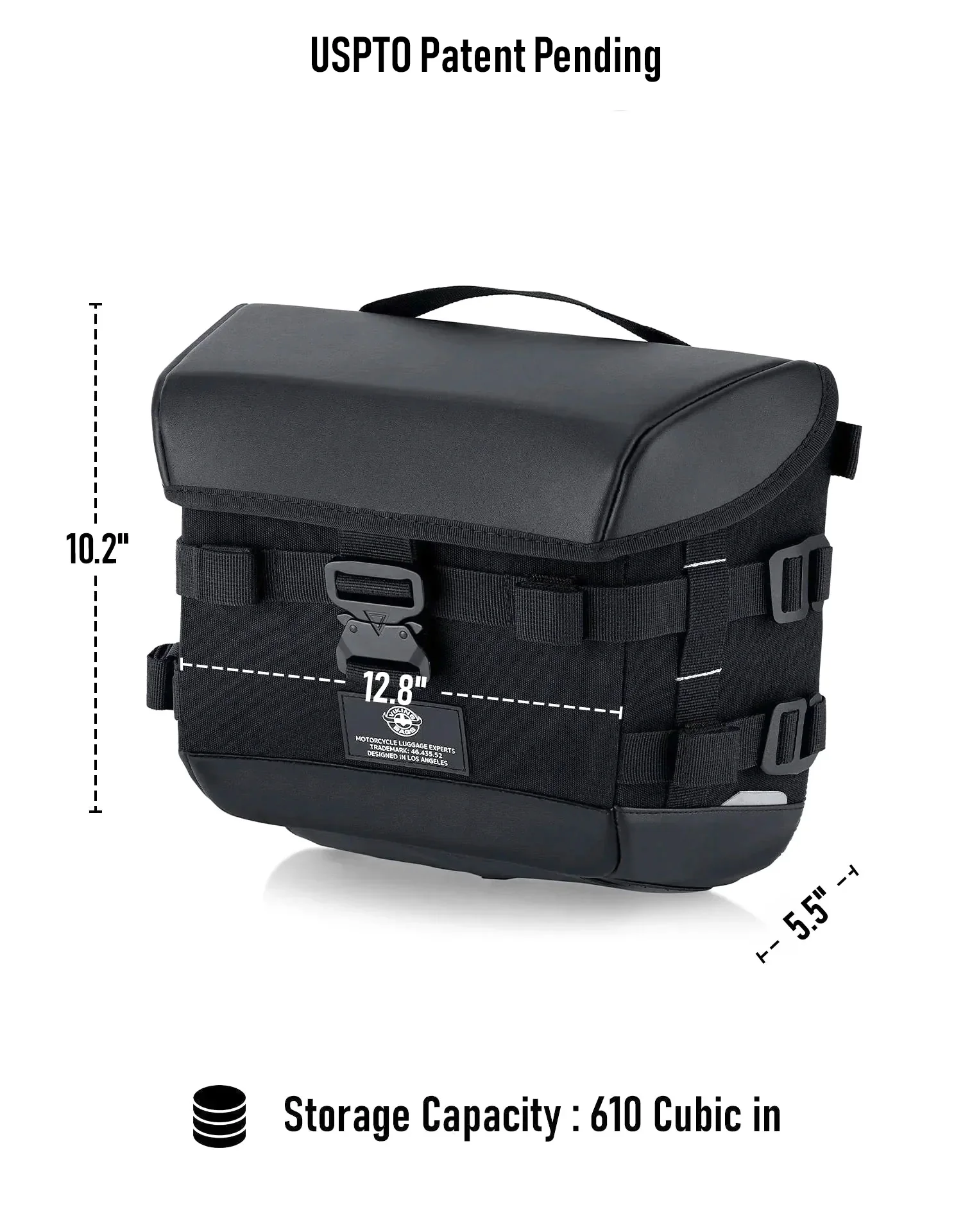 10L - Incognito Quick Mount Small Royal Enfield Interceptor/Continental 650 Solo Saddlebag (Left Only) - Image 3