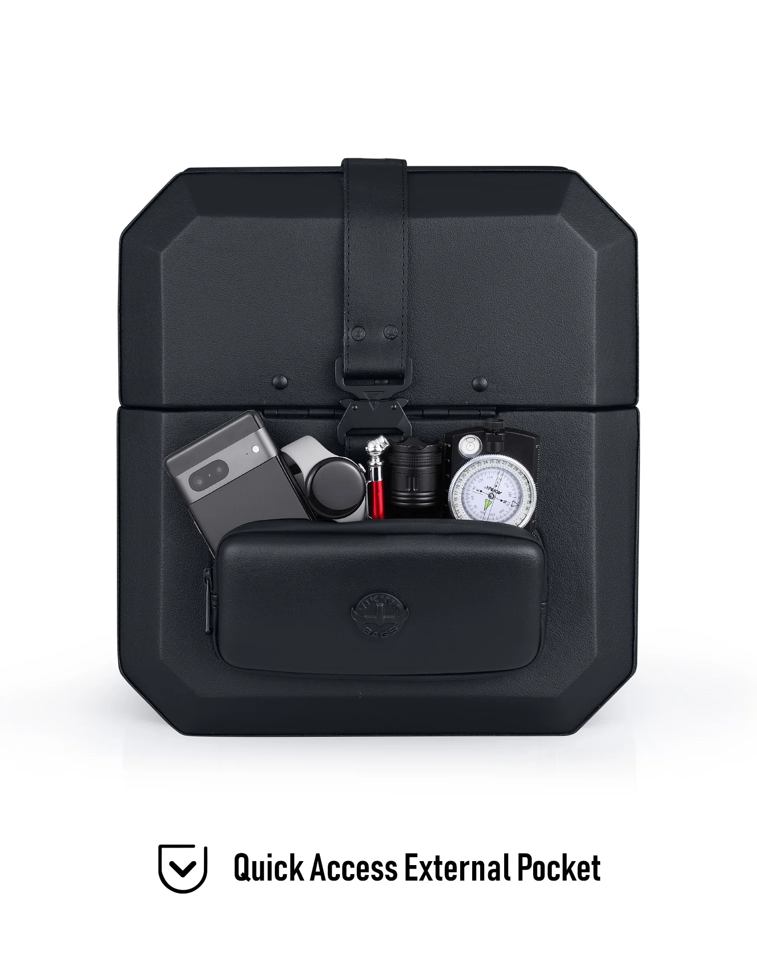 15L - Outlaw Quick Mount Medium Ducati Scrambler (2014-17) Hard Solo Saddlebag (Left Only) - Image 11