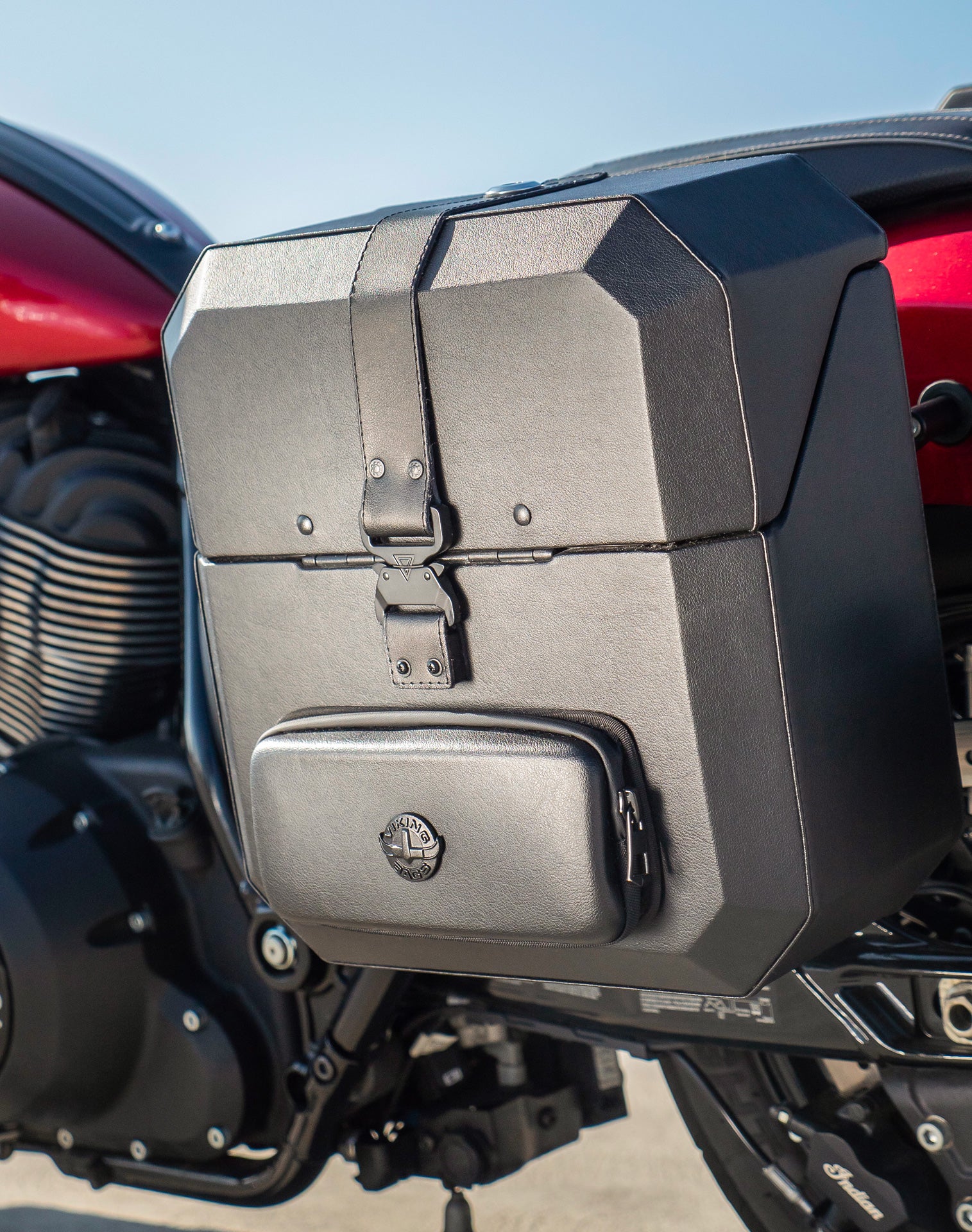 15L - Outlaw Quick Mount Medium Indian Super Chief Hard Solo Saddlebag (Left Only) - Image 4