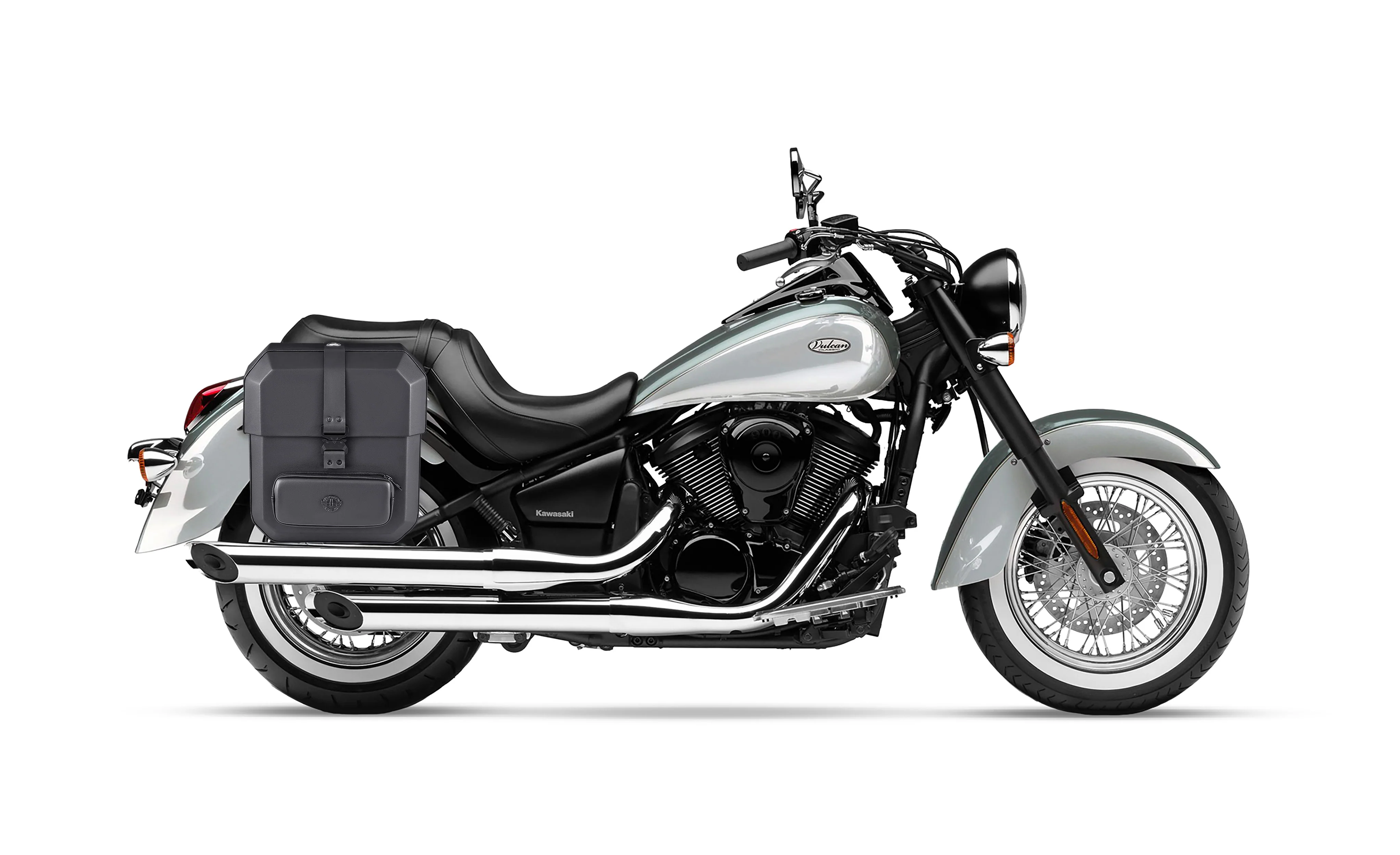 15L - Outlaw Quick Mount Medium Kawasaki Vulcan 900 Classic VN900 Hard Solo Saddlebag (Right Only) - Image 2
