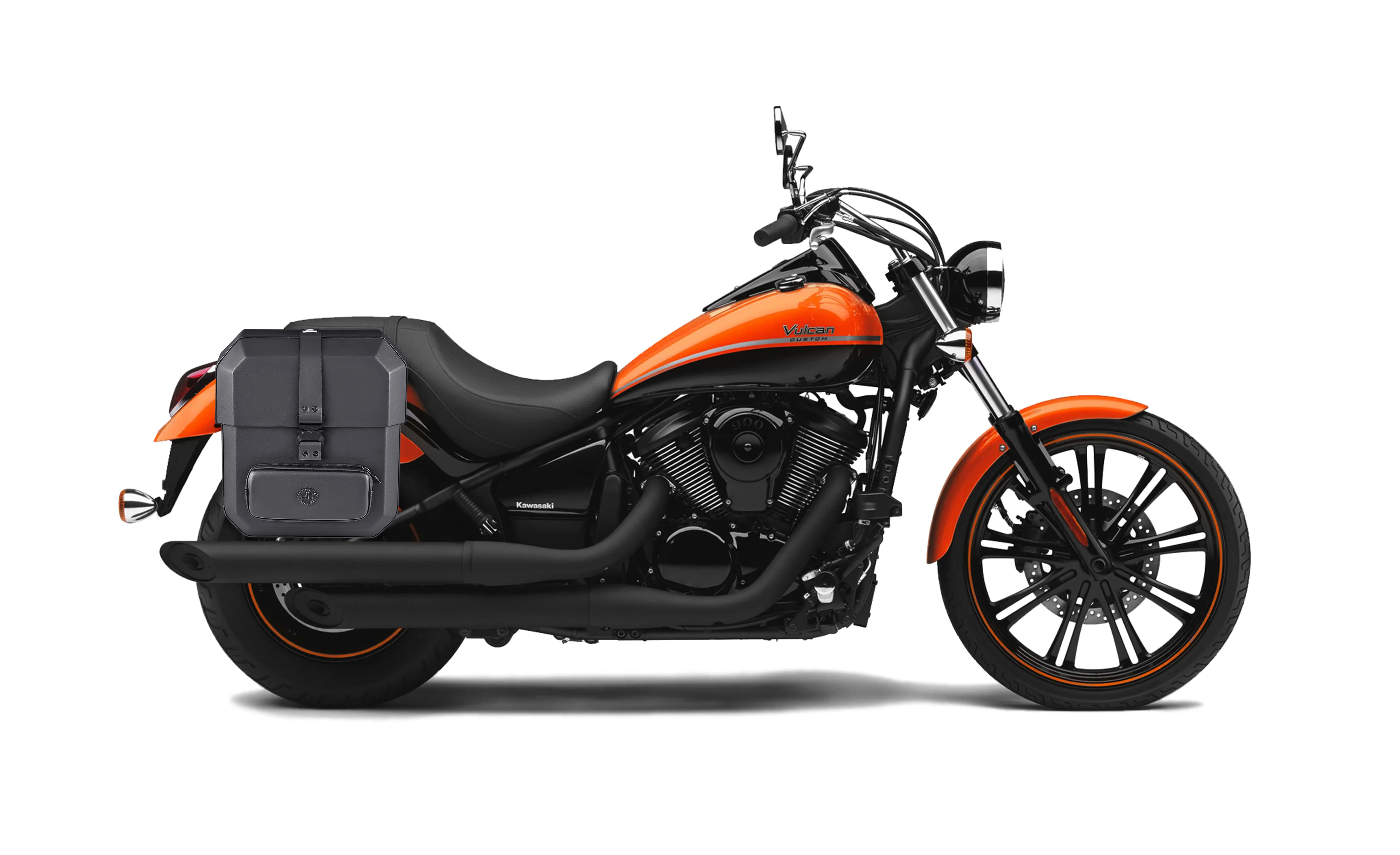15L - Outlaw Quick Mount Medium Kawasaki Vulcan 900 Custom Hard Solo Saddlebag (Right Only) - Image 2