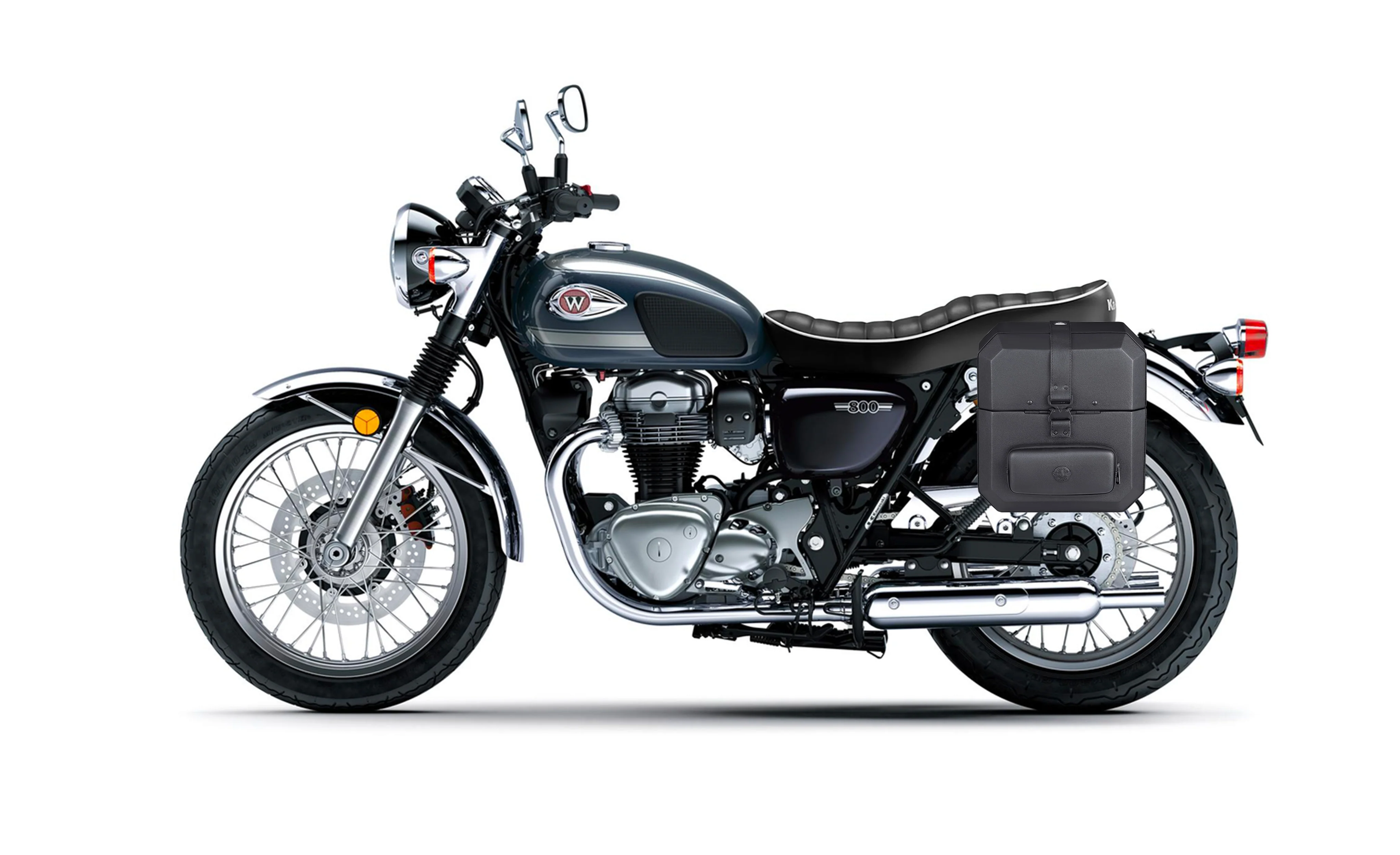 15L - Outlaw Quick Mount Medium Kawasaki W800 Hard Solo Saddlebag (Left Only) - Image 2
