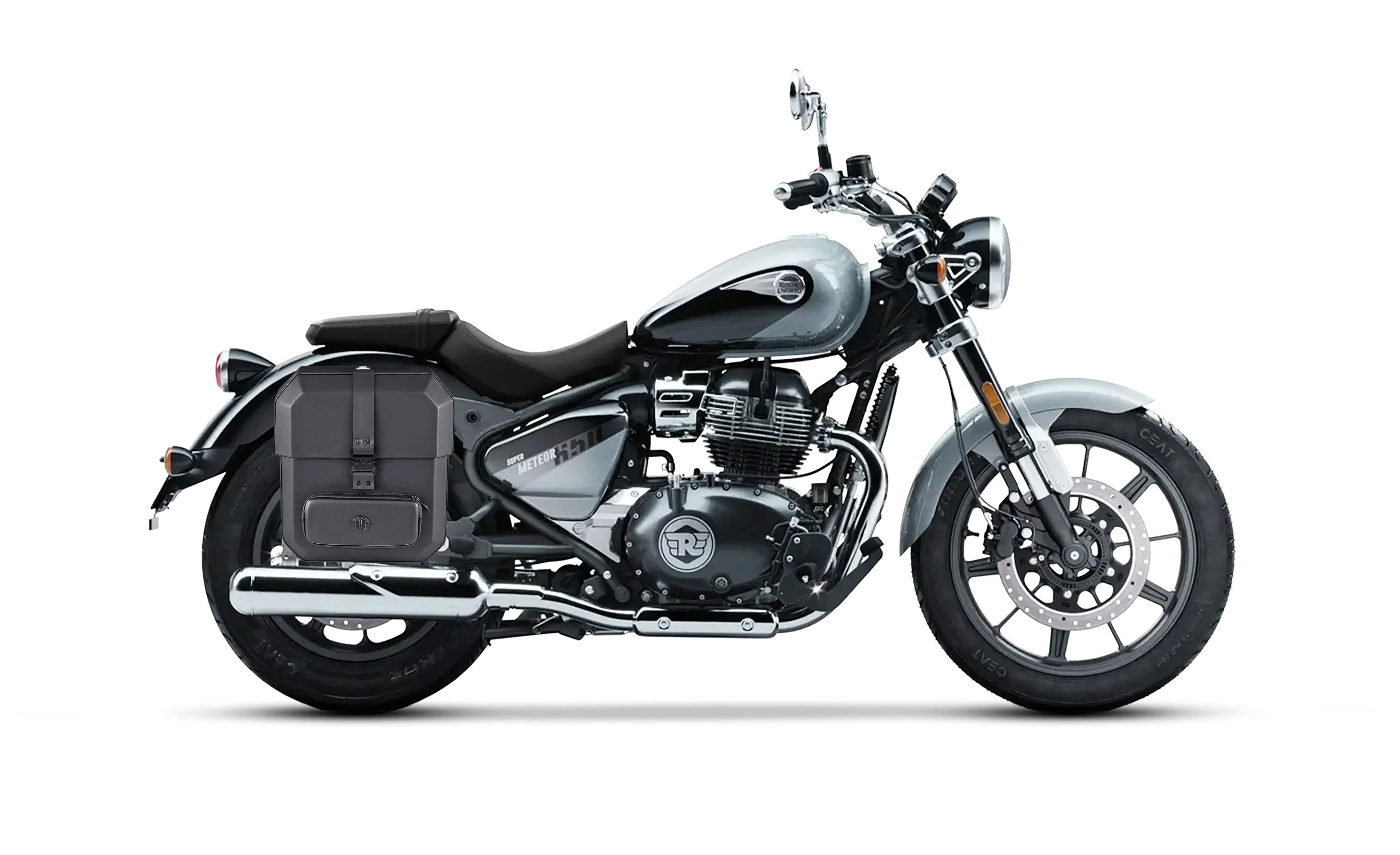 15L - Outlaw Quick Mount Medium Royal Enfield Super Meteor 650 Hard Solo Saddlebag (Right Only) - Image 2