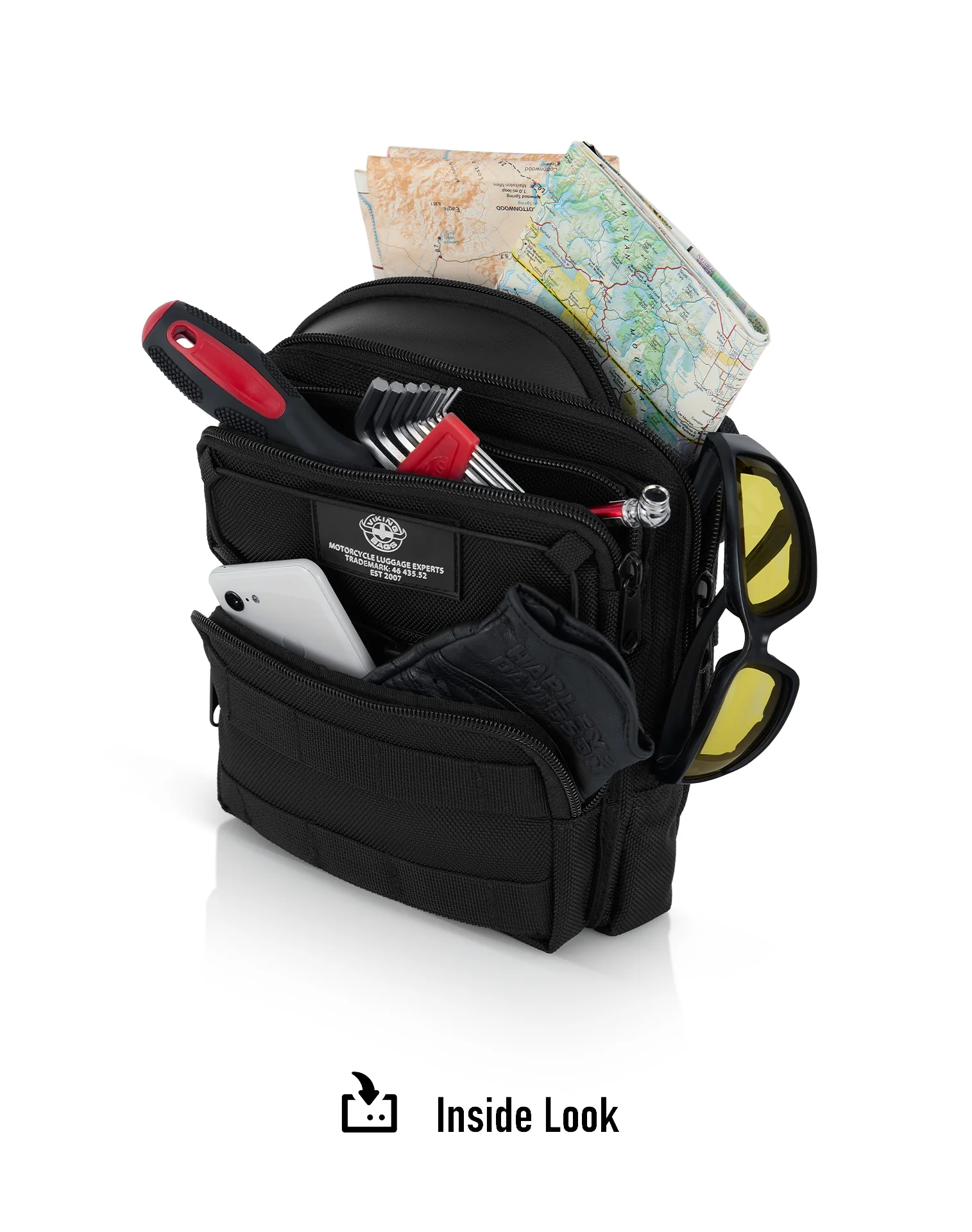 2L - Renegade Motorcycle Handlebar Bag for Harley Davidson - Image 6