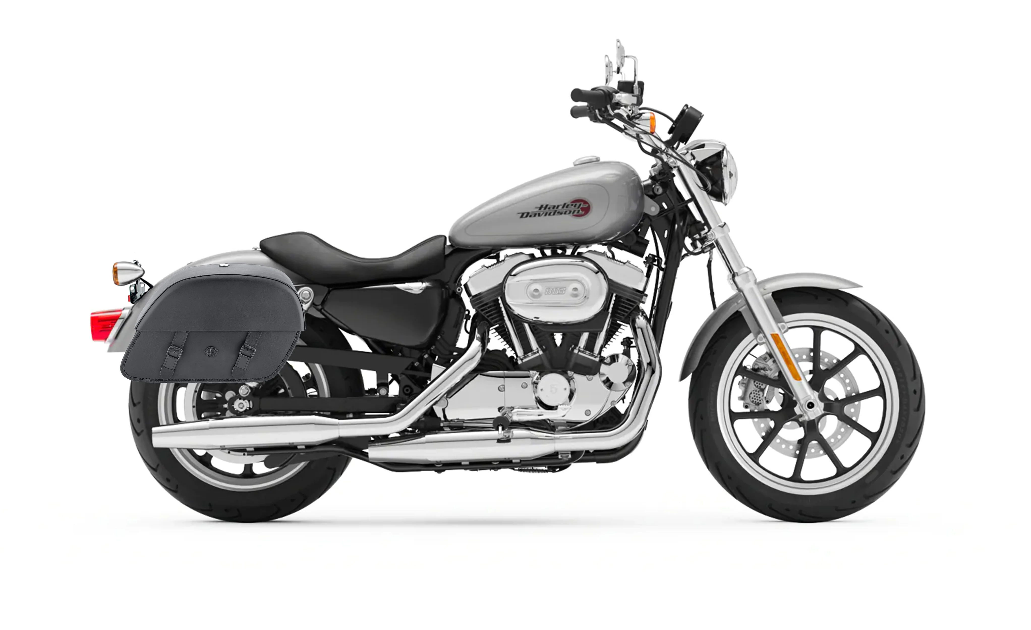 32L - Baelor Large Hard Mount Shock Cutout Saddlebags for Harley Sportster Super Low XL883L - Image 2