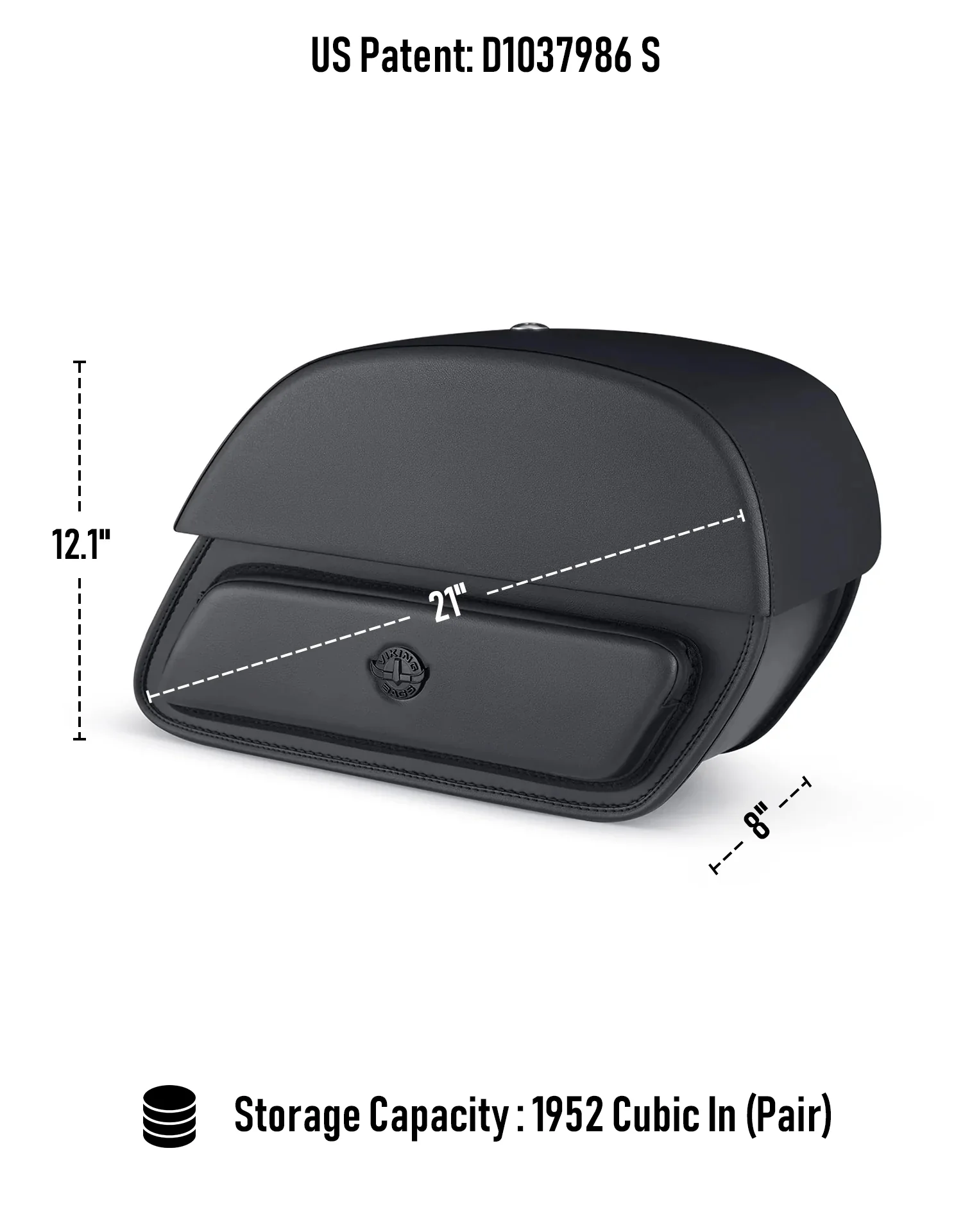 32L - Pantheon Large Hard Mount Shock Cutout Victory Octane Leather Saddlebags - Image 3