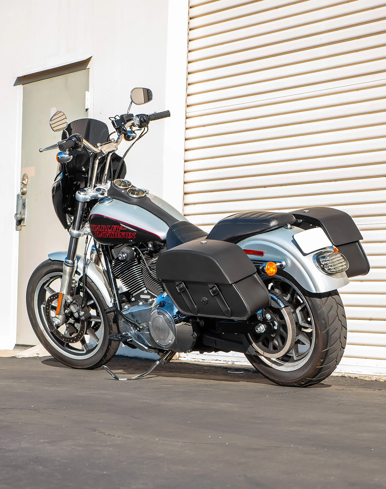 28L - Baelor Medium Quick Mount Motorcycle Saddlebags For Harley Davidson Dyna Low Rider FXDL/I - Image 3