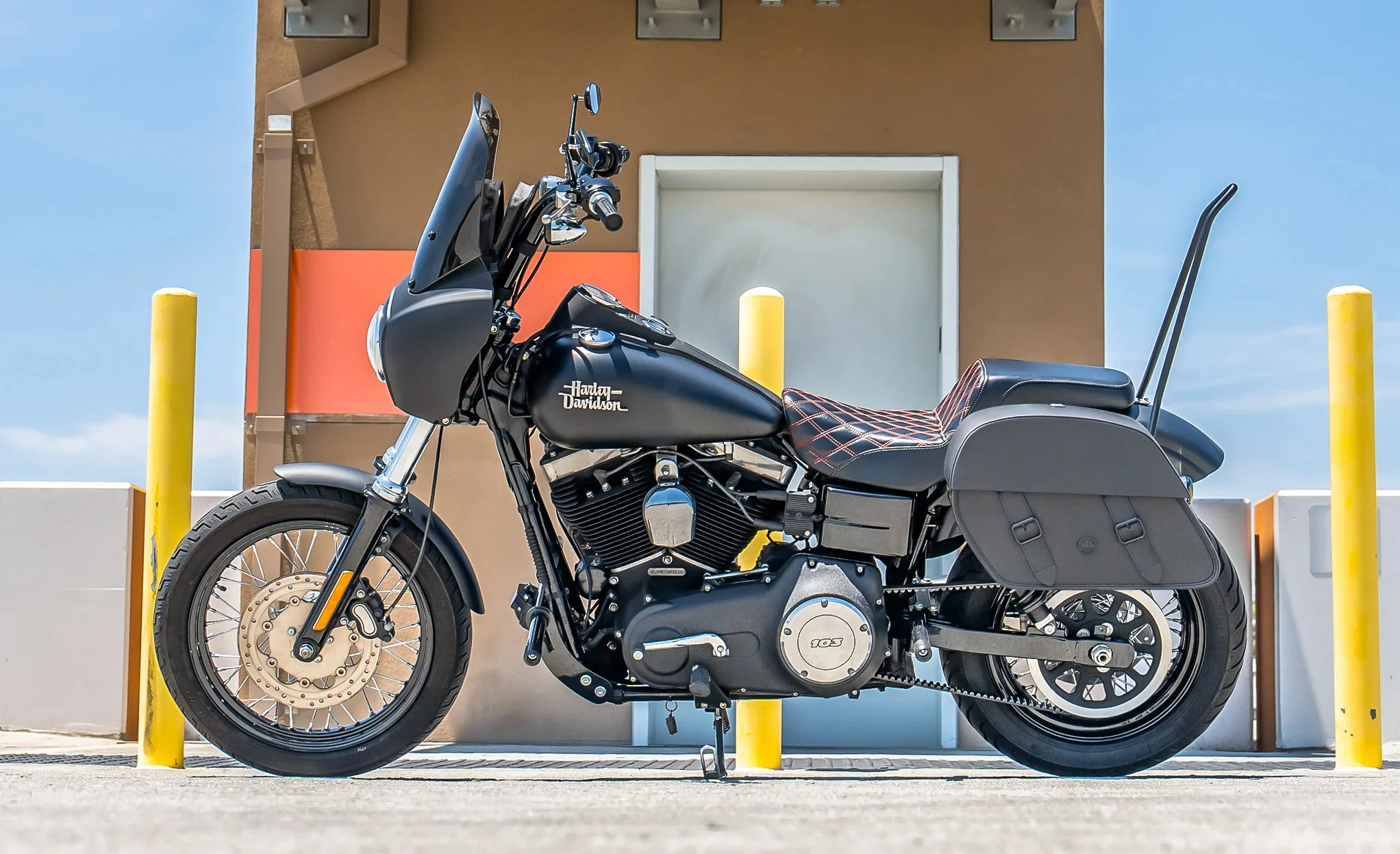 28L - Baelor Medium Quick Mount Motorcycle Saddlebags For Harley Davidson Dyna Street Bob FXDB/I - Image 2
