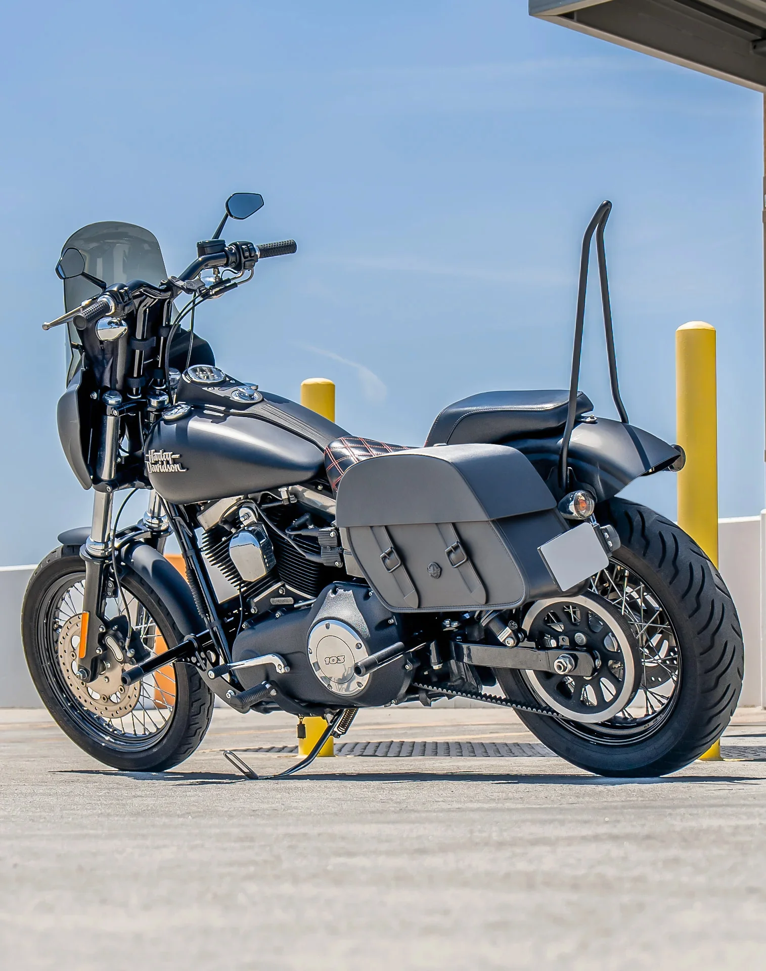 28L - Baelor Medium Quick Mount Motorcycle Saddlebags For Harley Davidson Dyna Street Bob FXDB/I - Image 3