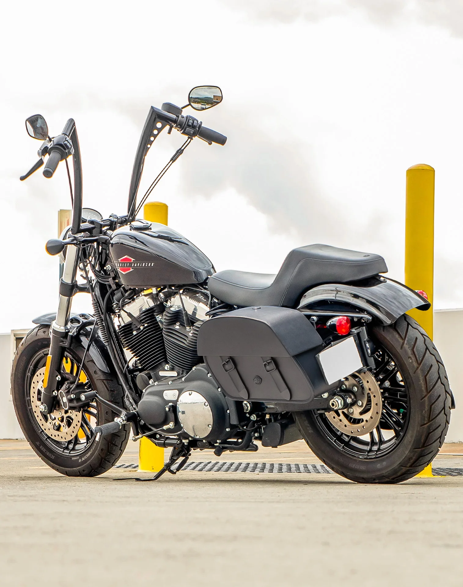 28L - Baelor Medium Quick Mount Motorcycle Saddlebags For Harley Sportster Forty Eight XL1200X/XL1200XS - Image 3