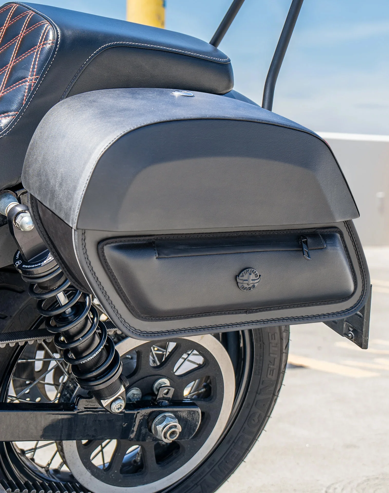 28L - Pantheon Medium Quick Mount Motorcycle Saddlebags For Harley Davidson Dyna Street Bob FXDB/I - Image 5