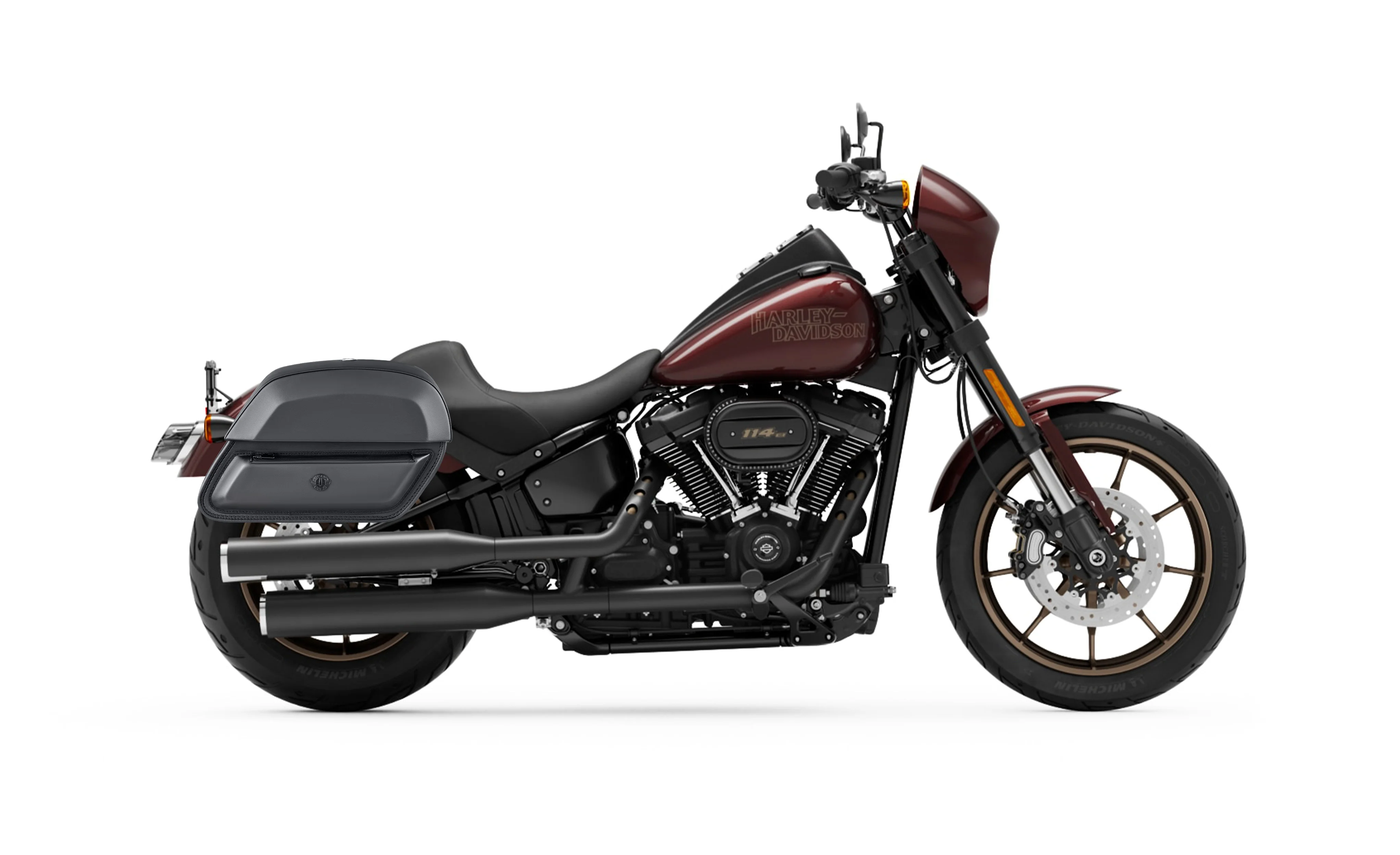 28L - Pantheon Medium Hard Mount Leather Saddlebags for Harley Davidson Low Rider S FXLRS - Image 2