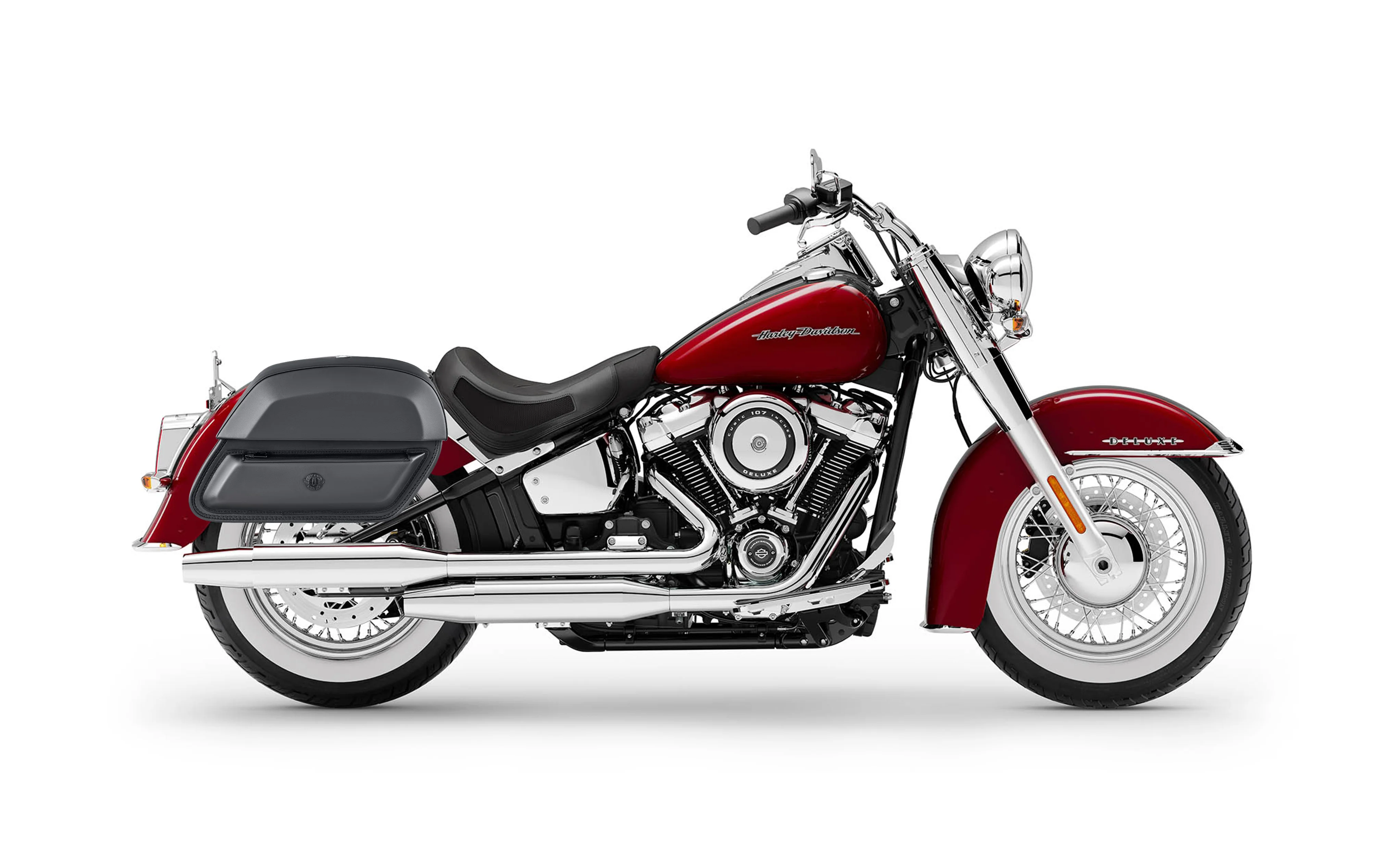 28L - Pantheon Medium Hard Mount Saddlebags for Harley Softail Deluxe FLDE - Image 2