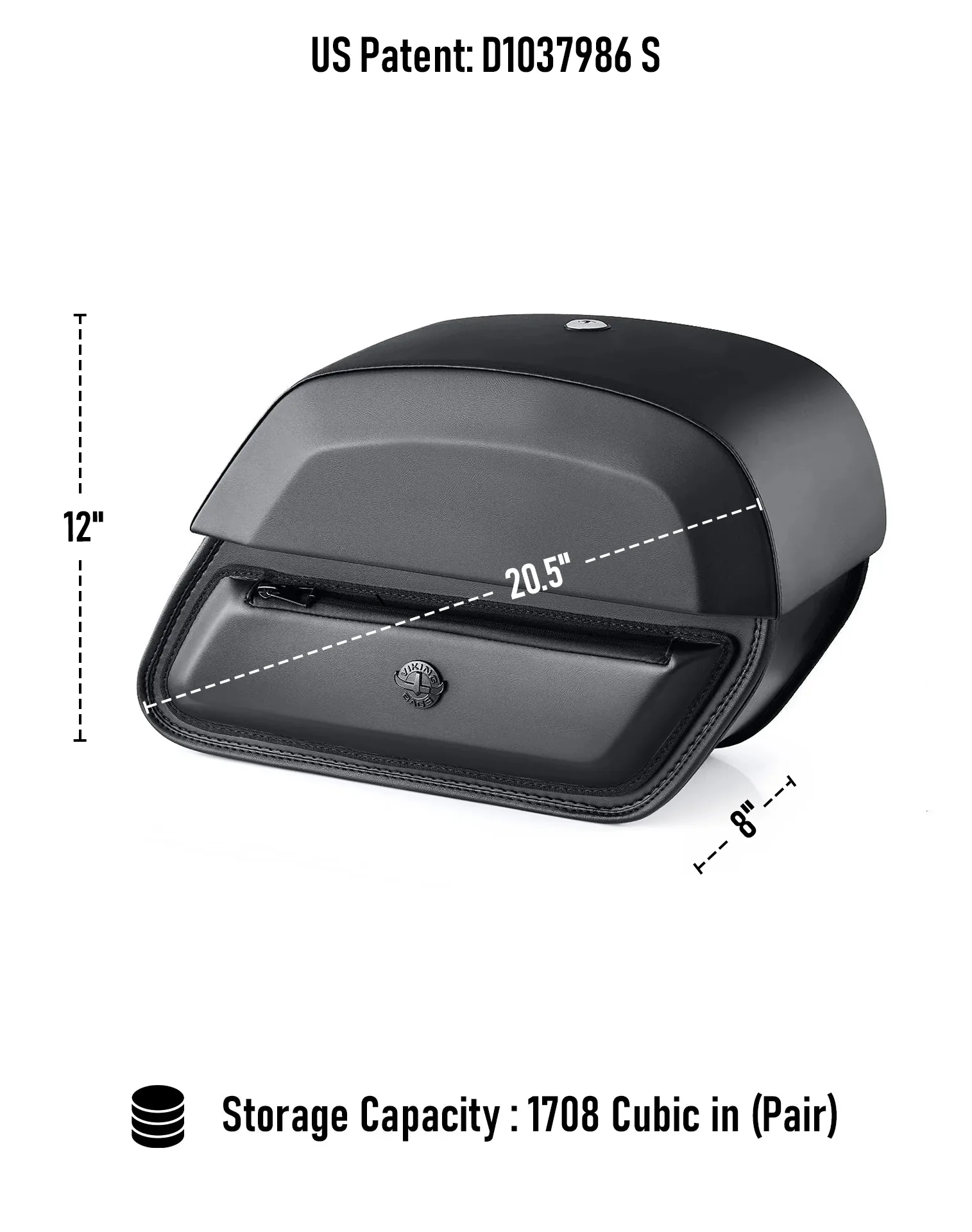 28L - Pantheon Medium Hard Mount Victory Kingpin Leather Motorcycle Saddlebags - Image 3