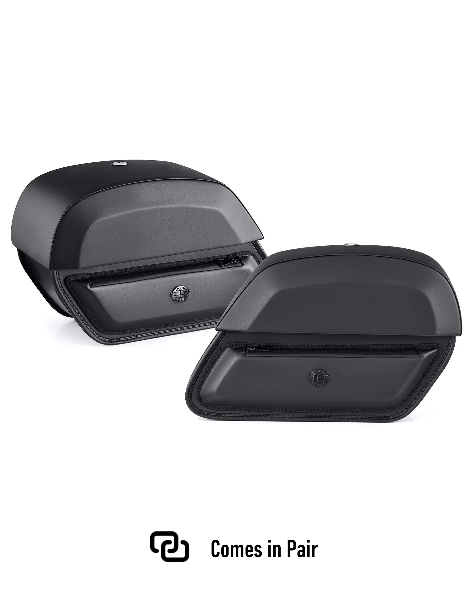 28L - Pantheon Medium Hard Mount Kawasaki Vulcan 500 EN500 Leather Saddlebags - Image 5