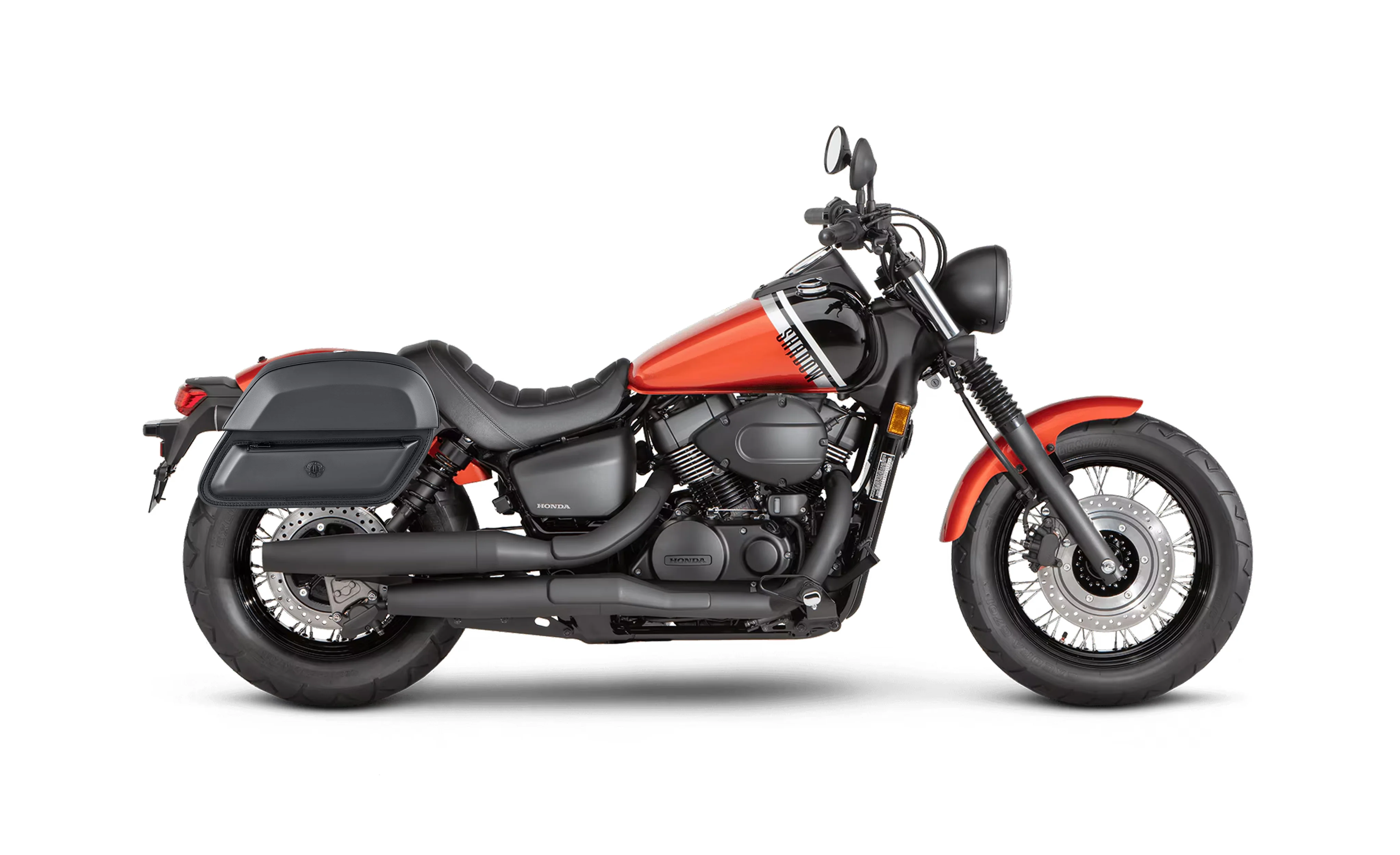 28L - Pantheon Medium Quick Mount 2024+ Honda Shadow Phantom 750 Motorcycle Saddlebags - Image 2
